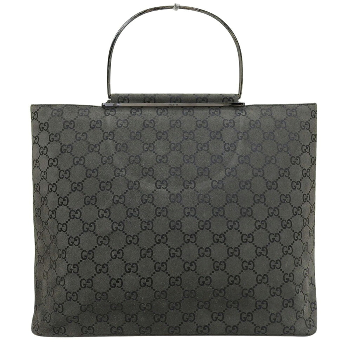 Gucci Gray Suede Handbag (Pre-Owned)