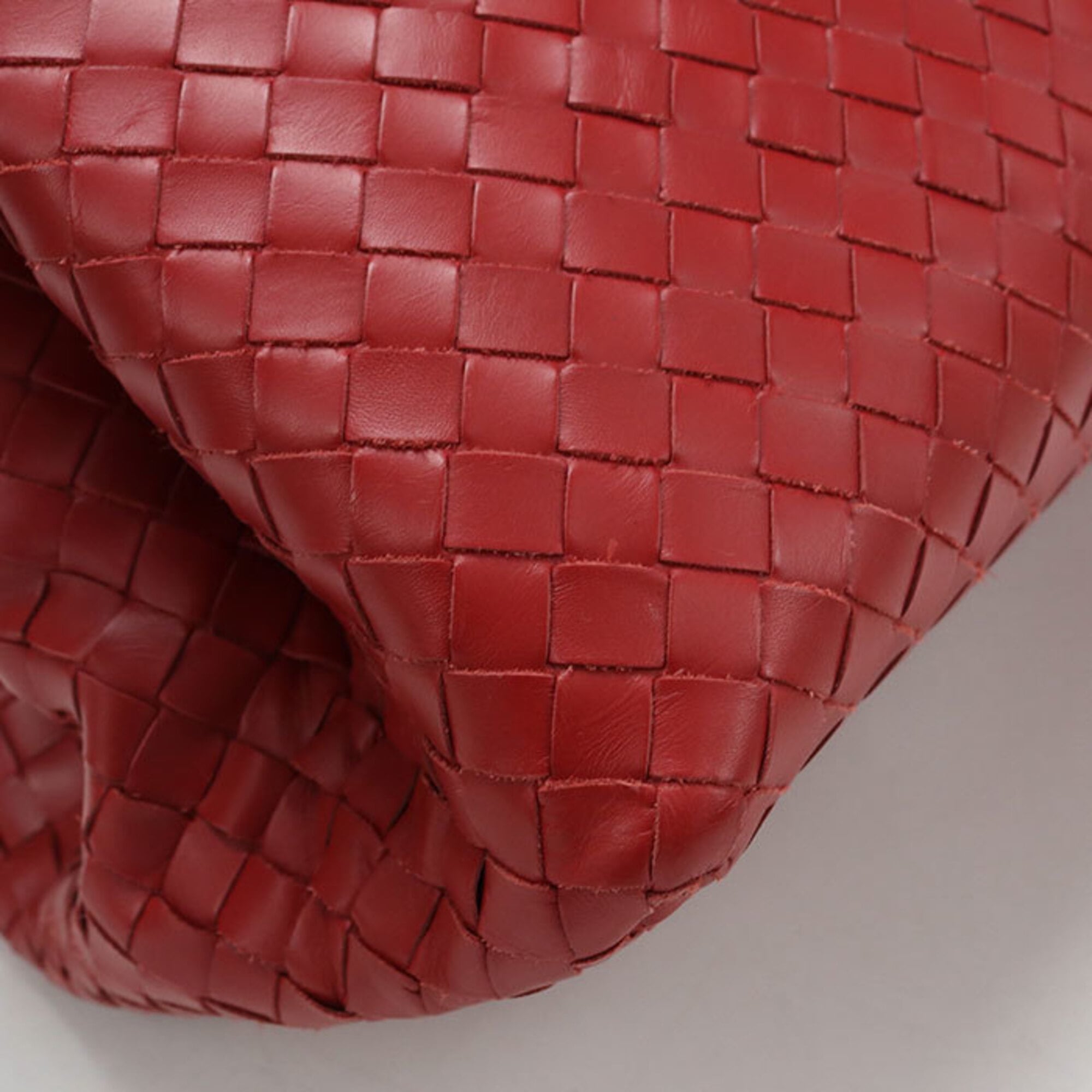 Bottega Veneta Red Color Leather Tote Bag (Pre-Owned)