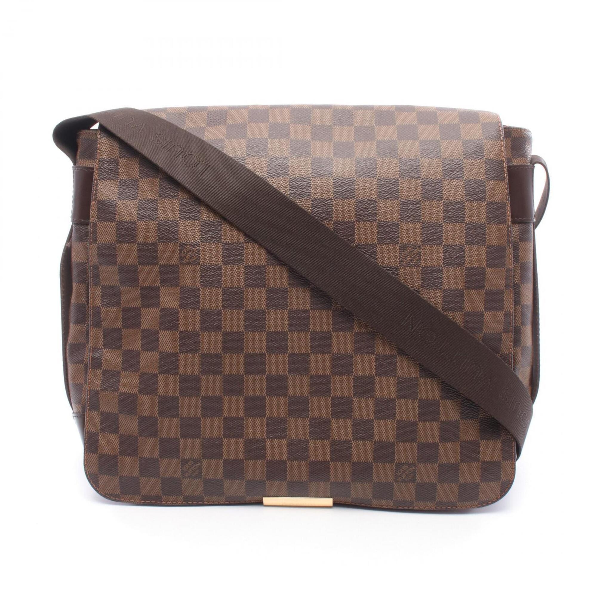 Louis Vuitton Brown Coated Canvas Leather Handbag Shoulder Bag (Pre-Owned)