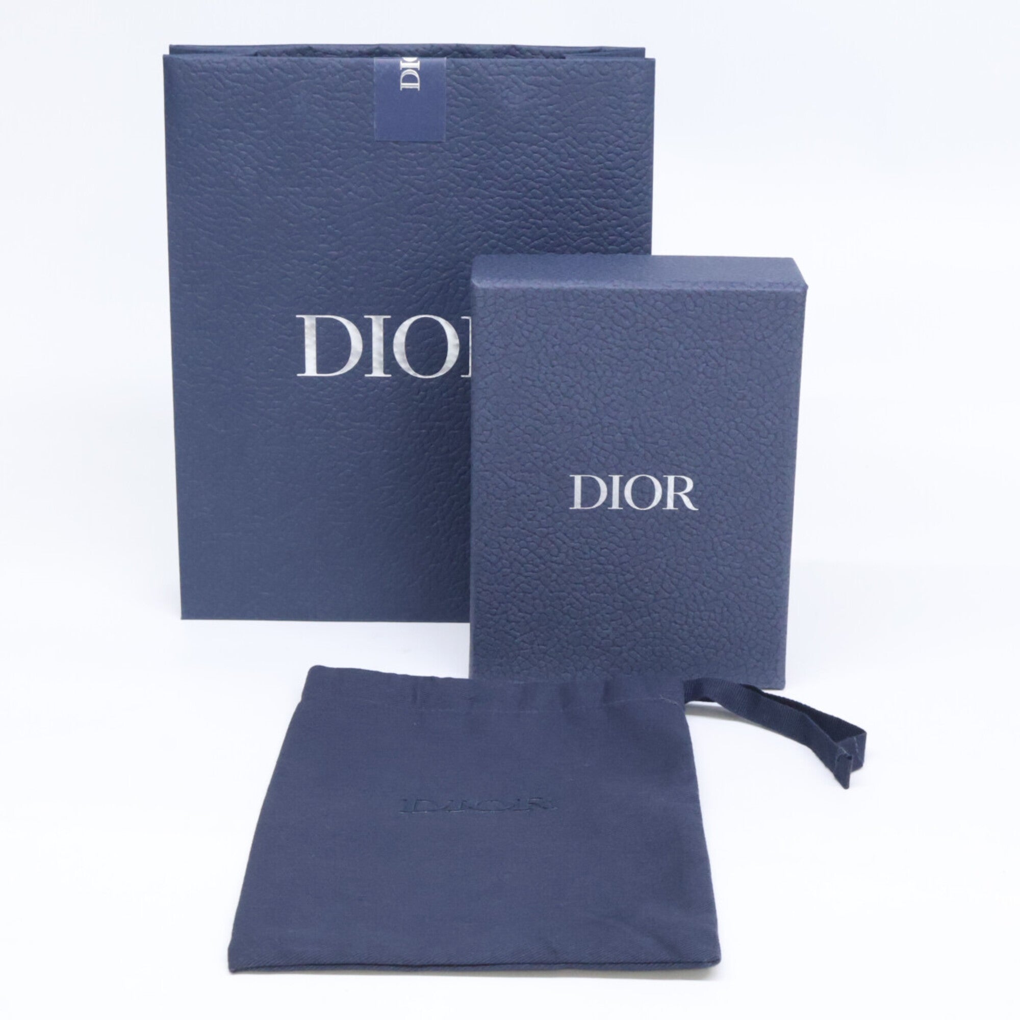 Christian Dior Navy Jacquard Wallet (Bi-Fold) (Pre-Owned)