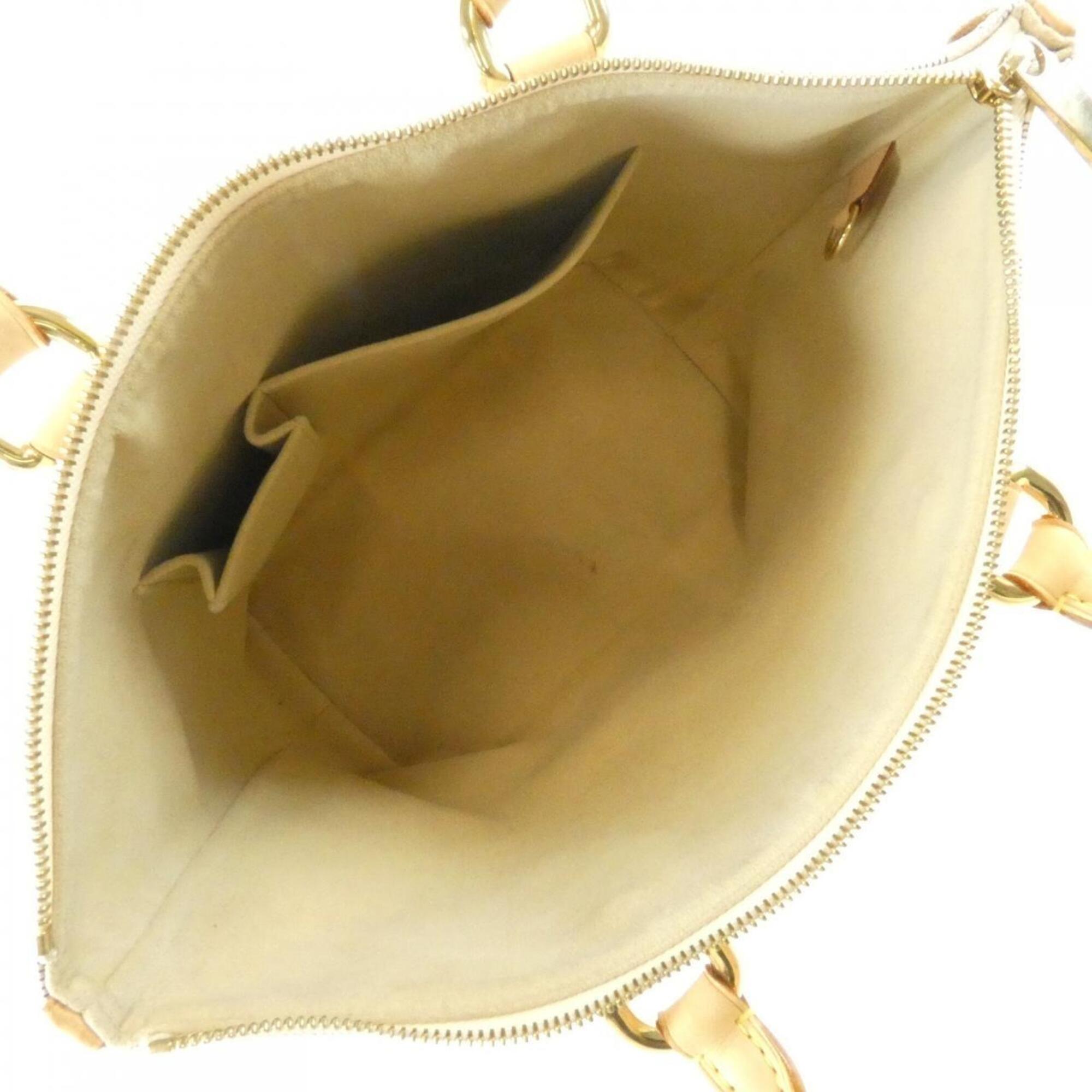Louis Vuitton Azur White Coated Canvas Handbag (Pre-Owned)
