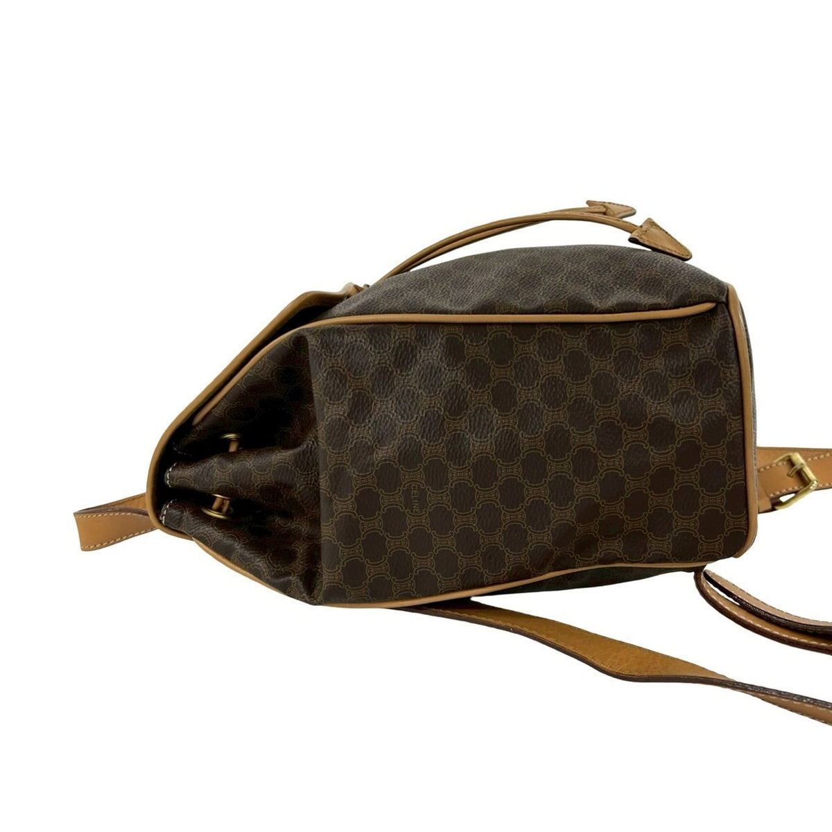 Celine Brown Leather Pvc Backpack (Pre-Owned)