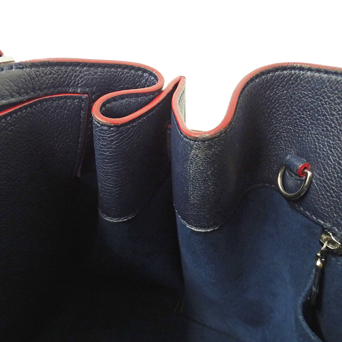 Louis Vuitton Marine Rouge Navy Leather Handbag Shoulder Bag (Pre-Owned)