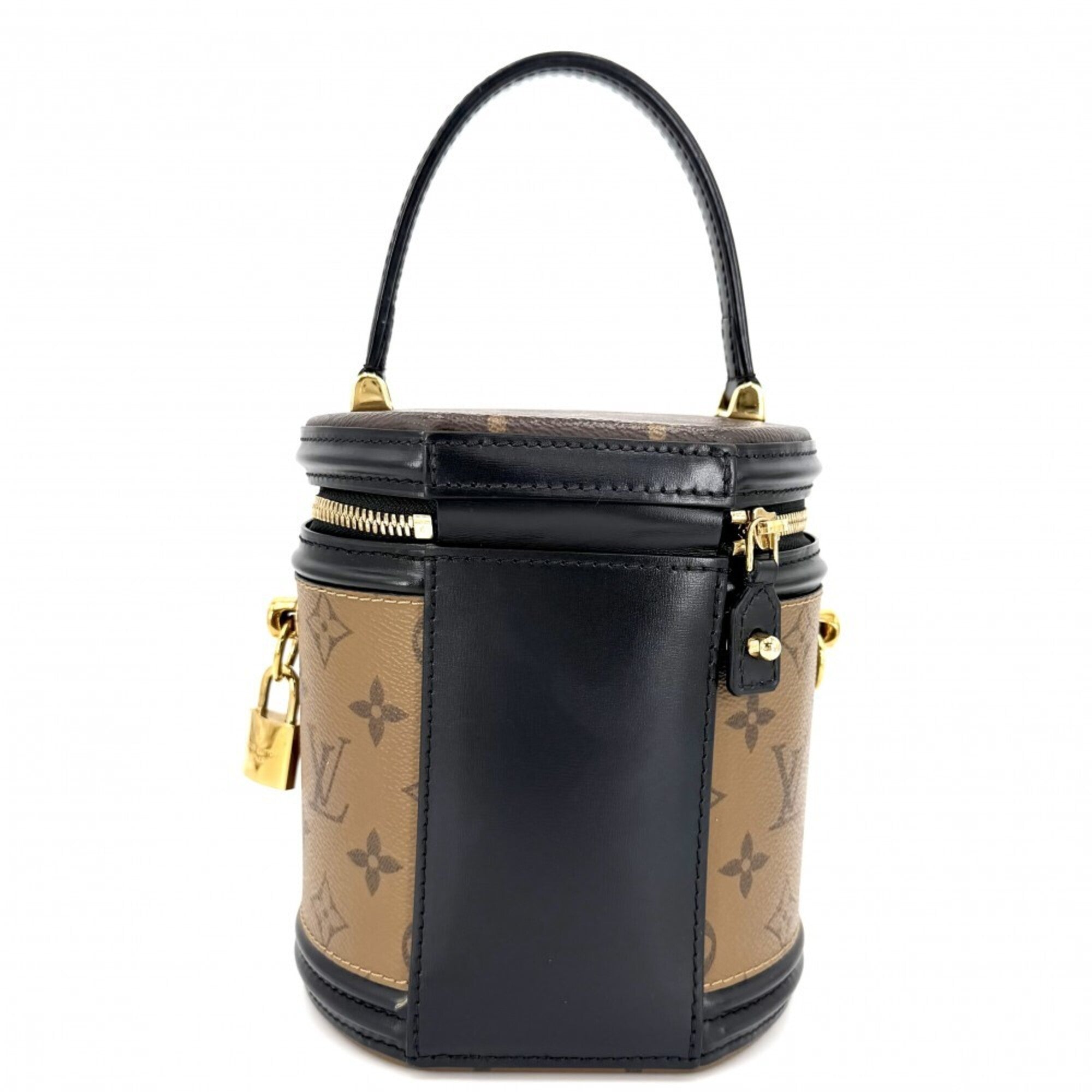 Louis Vuitton Black Brown Monogram Monogram Reverse Handbag Shoulder Bag Vanity Bag (Pre-Owned)