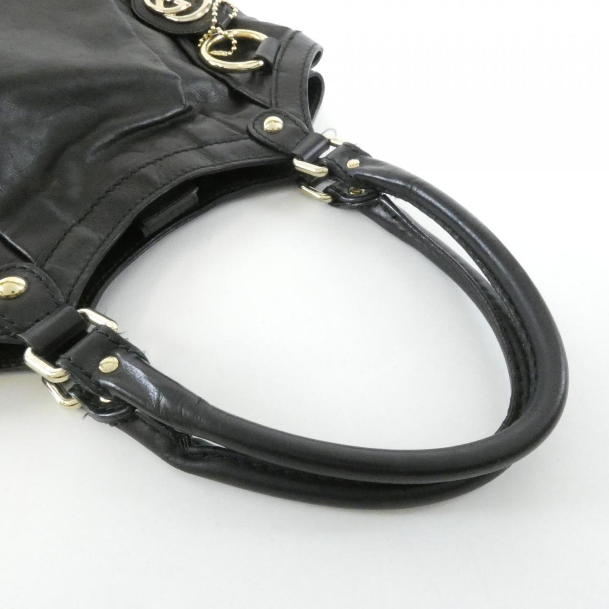 Gucci Black Leather Handbag (Pre-Owned)