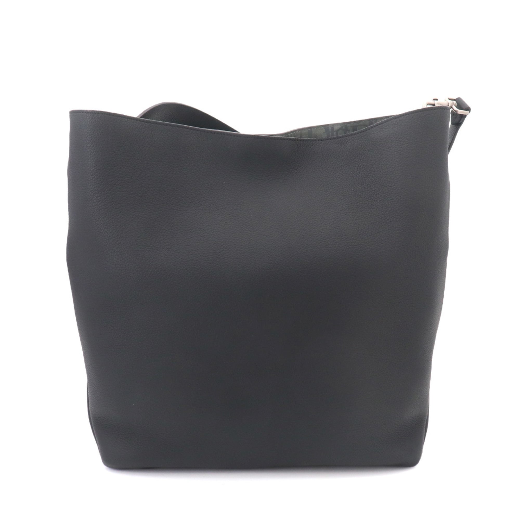 Christian Dior Black Leather Handbag Tote Bag (Pre-Owned)