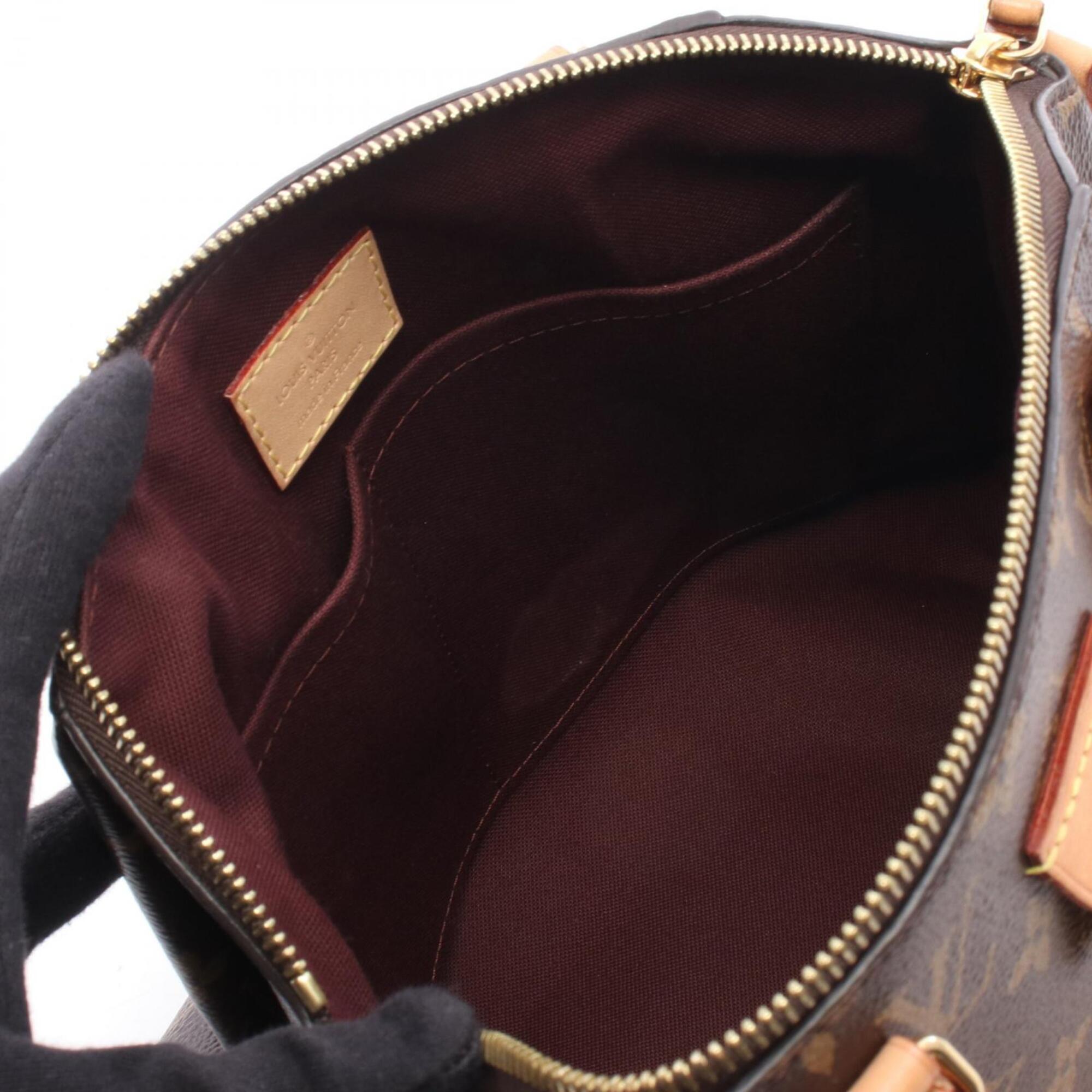 Louis Vuitton Monogram Brown Coated Canvas Leather Handbag (Pre-Owned)
