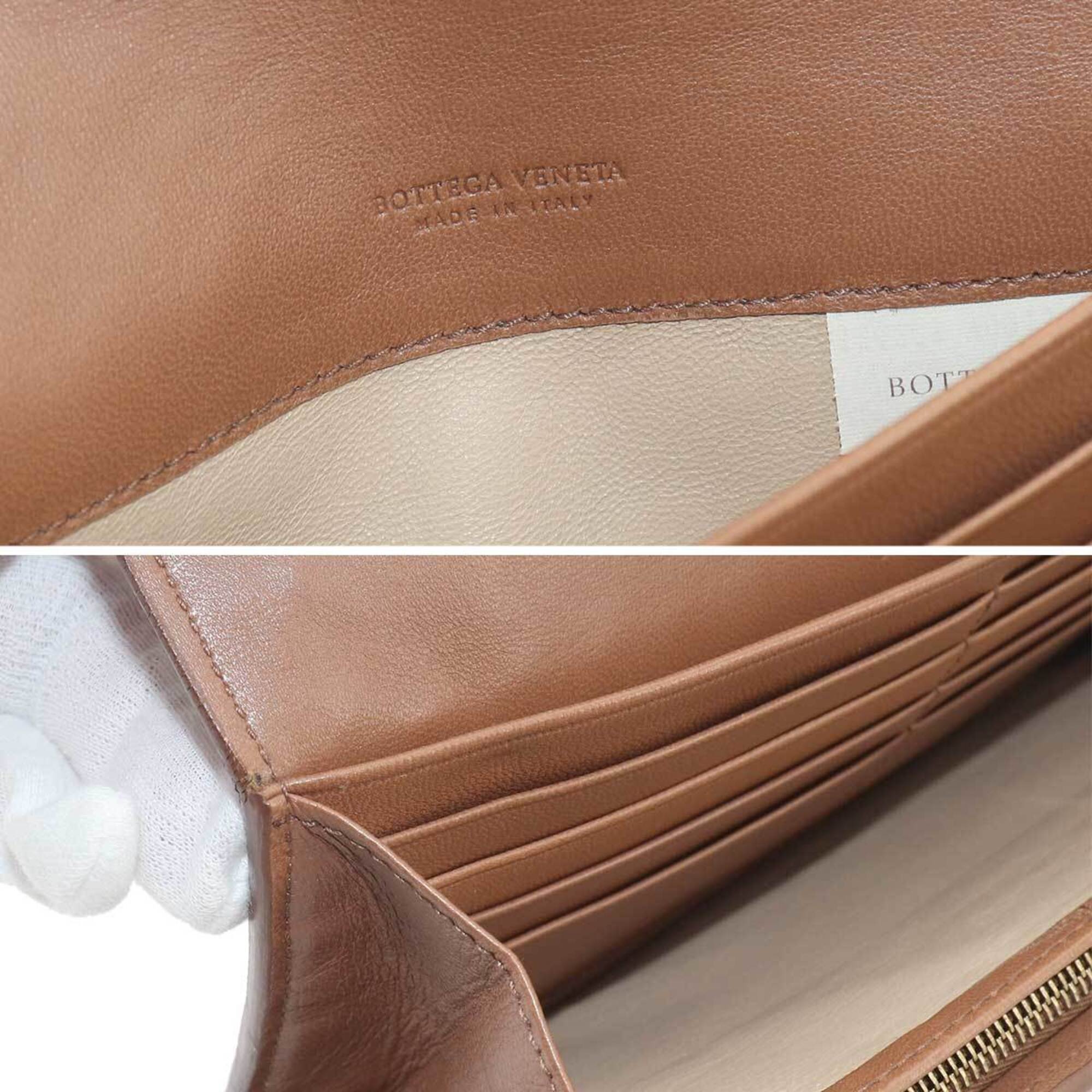 Bottega Veneta Brown Intrecciato Long Wallet (Bi-Fold) (Pre-Owned)