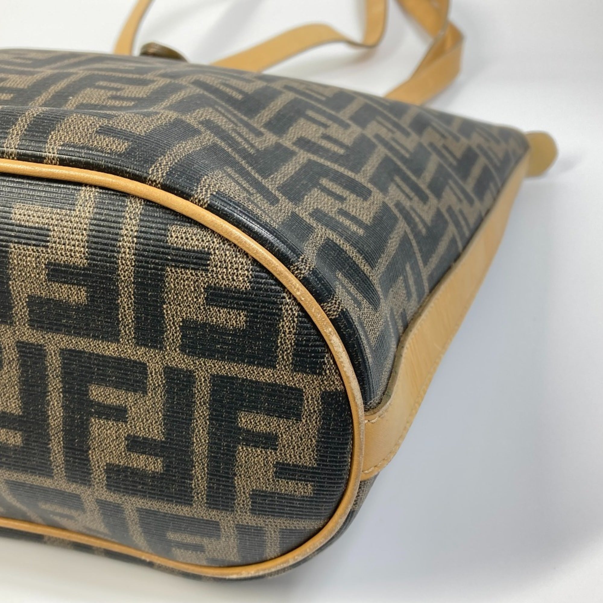 Fendi Zucca Brown Zucca Shoulder Bag Tote Bag (Pre-Owned)