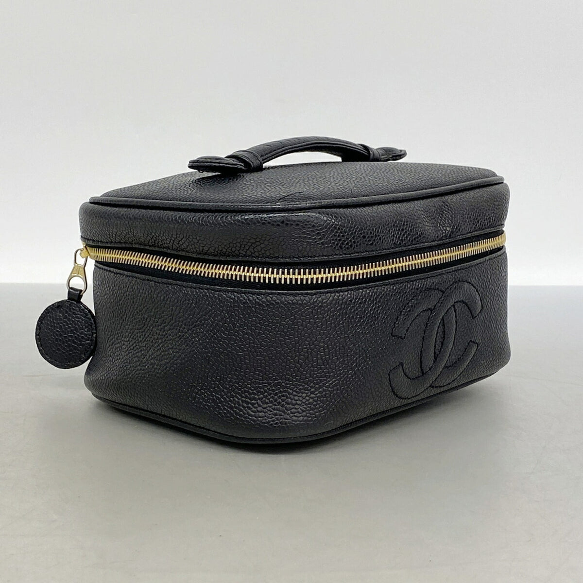 Chanel Black Grained Calfskin Vanity Bag (Pre-Owned)