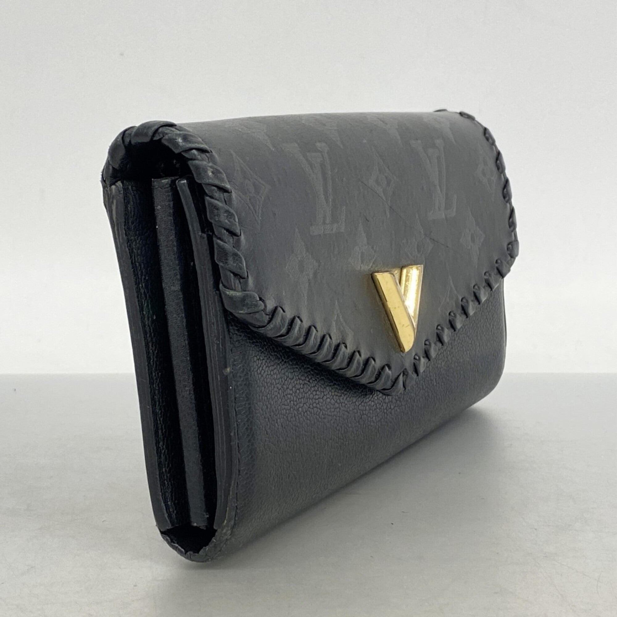 Louis Vuitton Noir Long Wallet (Bi-Fold) (Pre-Owned)