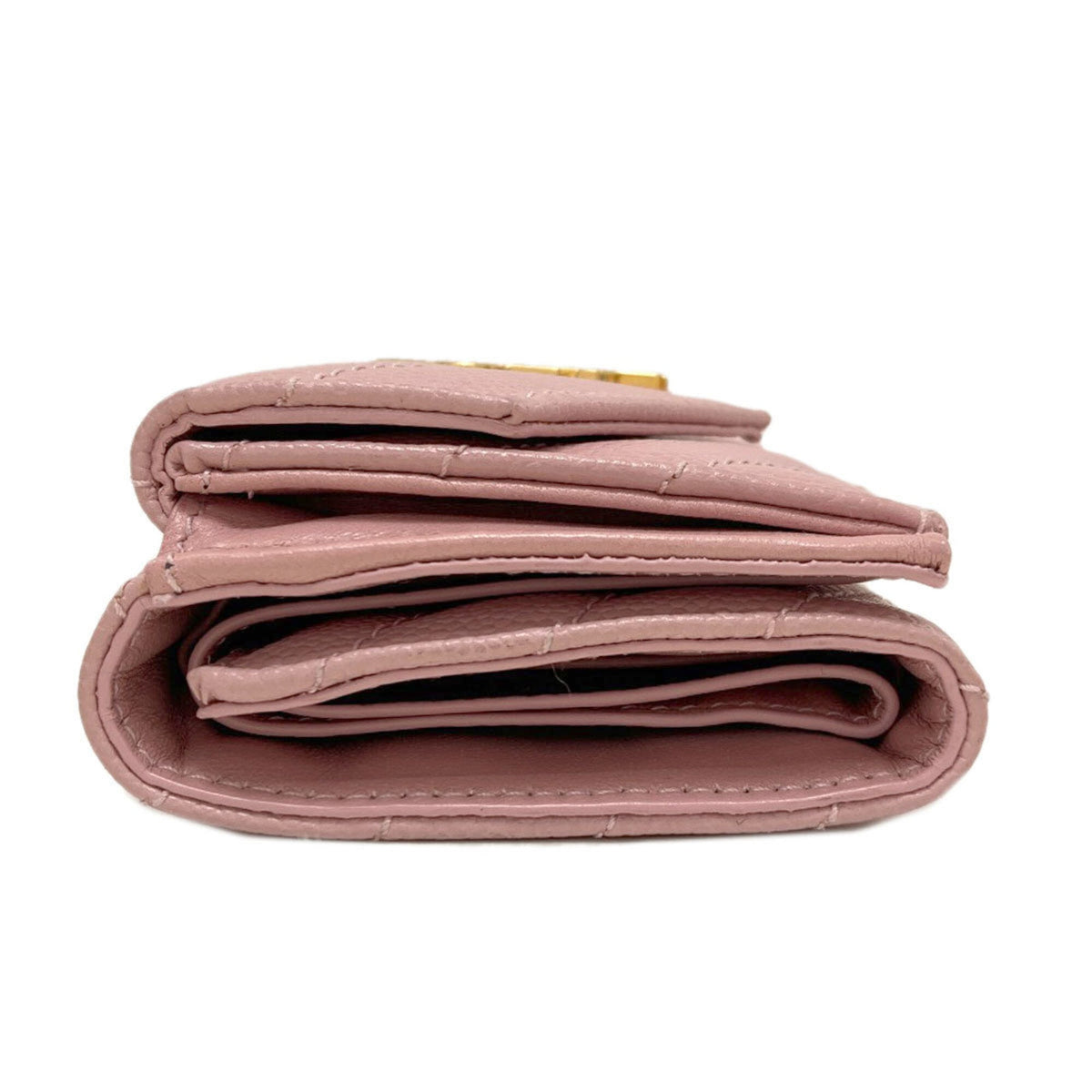 Yves Saint Laurent Pink Leather Wallet (Tri-Fold) (Pre-Owned)
