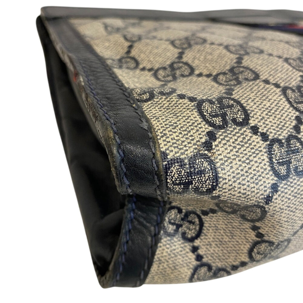 Gucci Navy Pvc Clutch Bag Pouch (Pre-Owned)