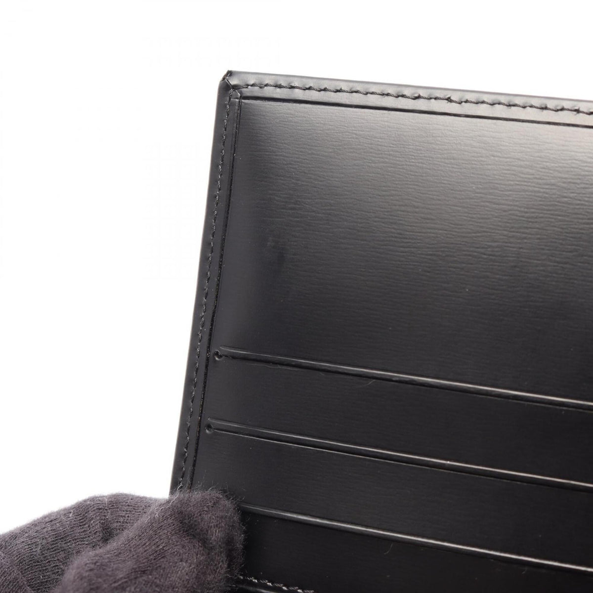 Cartier Black Leather Long Wallet (Bi-Fold) (Pre-Owned)