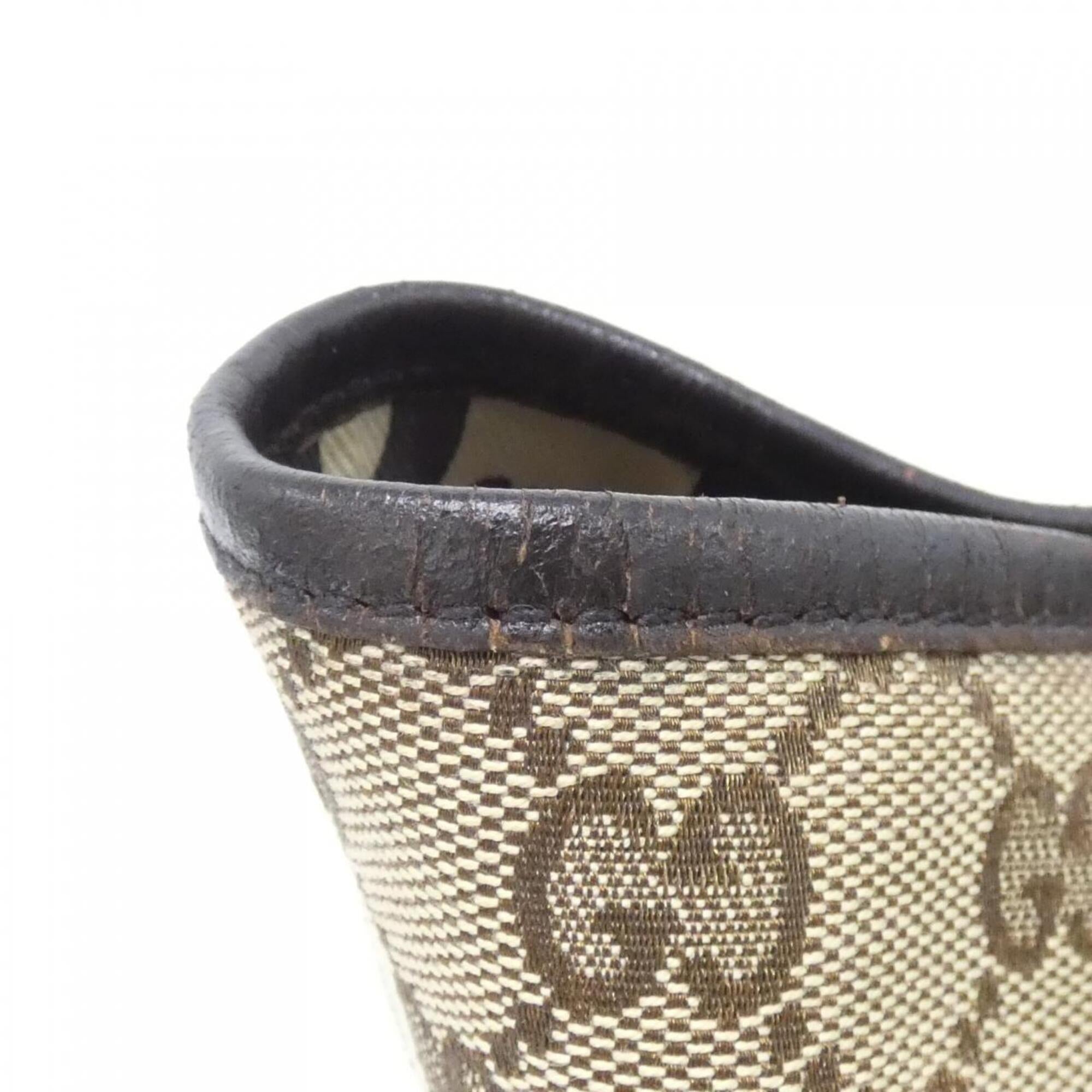 Gucci Beige Brown Gg Canvas Handbag (Pre-Owned)