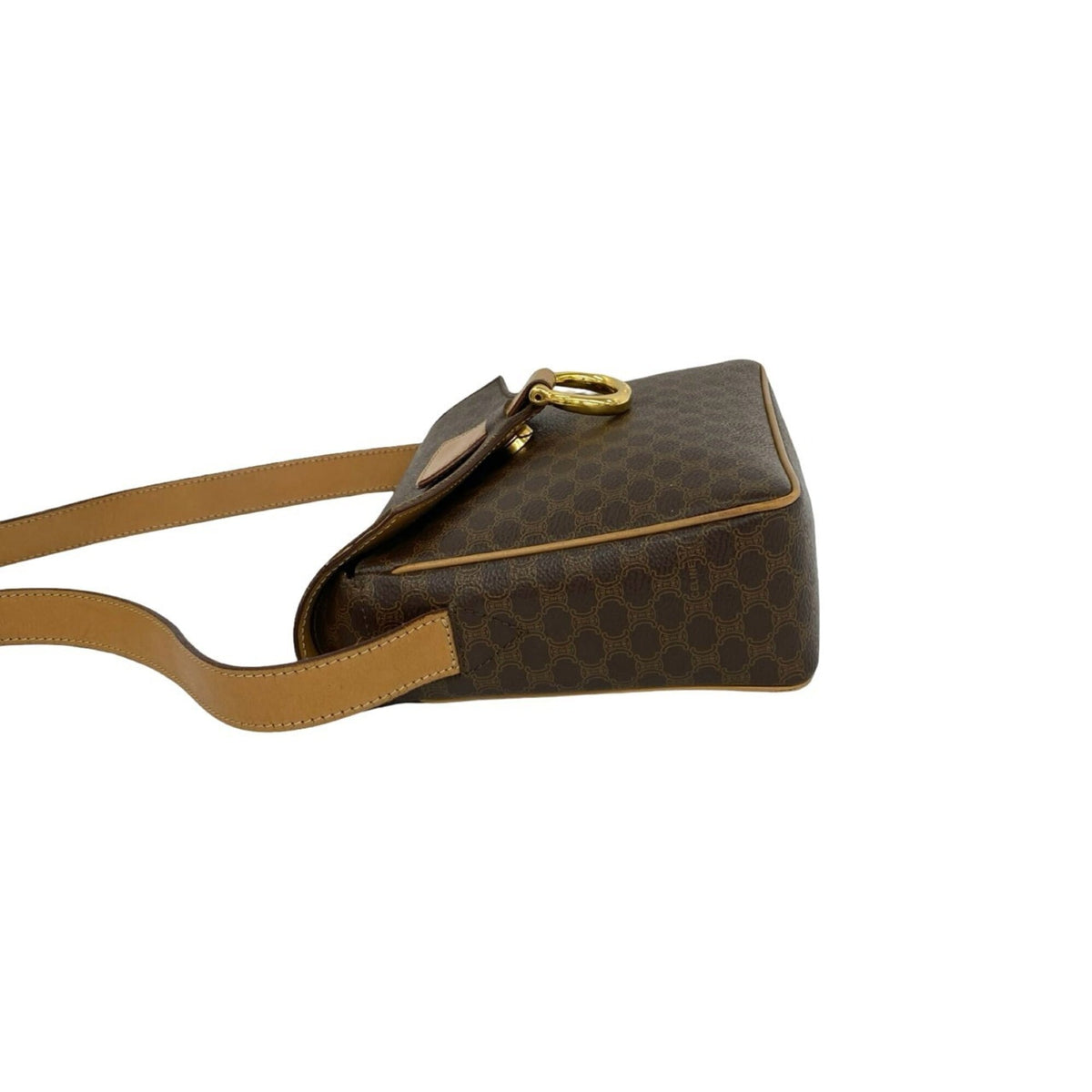 Celine Brown Leather Pvc Pochette Shoulder Bag (Pre-Owned)