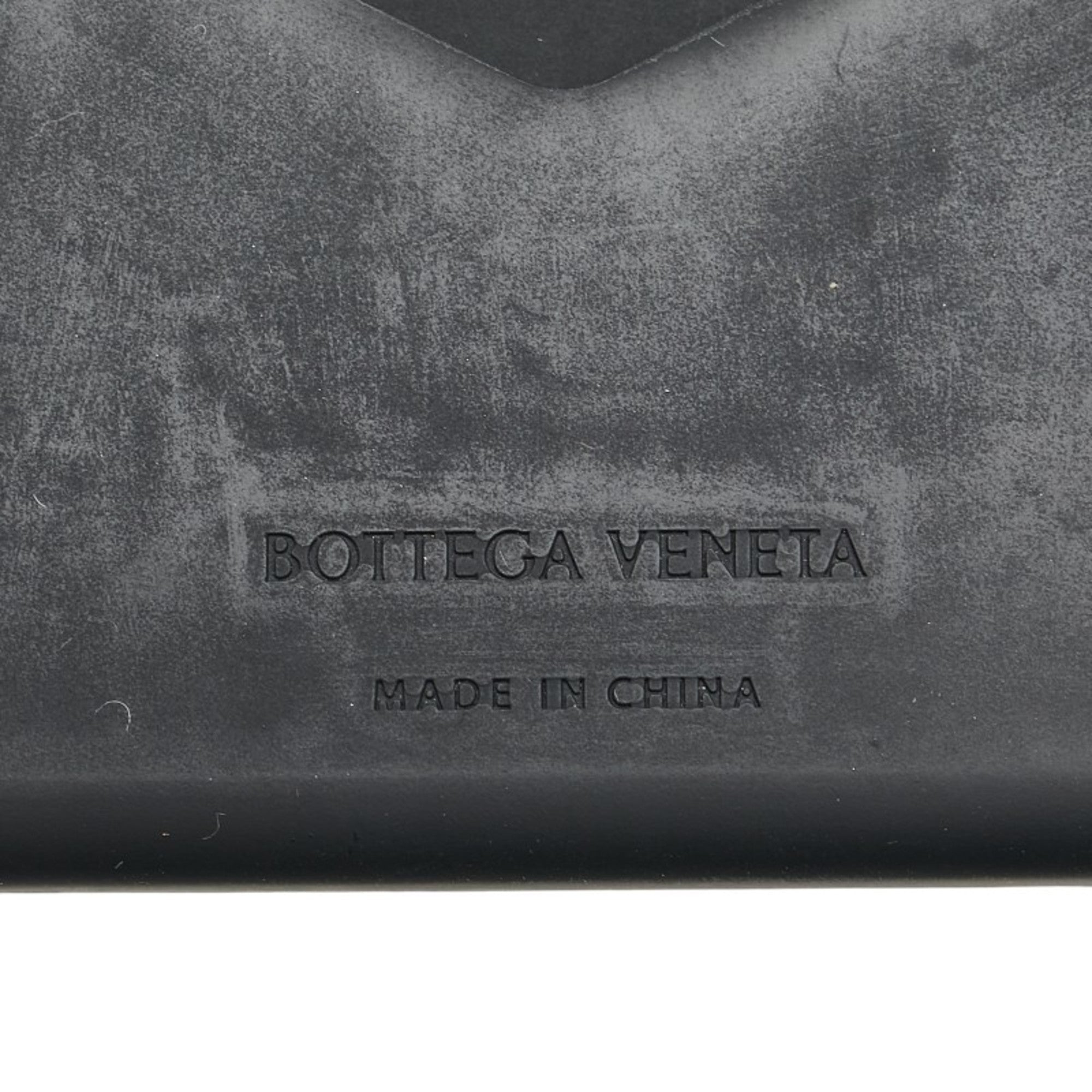 Bottega Veneta Black Rubber Bill Wallet (Bi-Fold) (Pre-Owned)