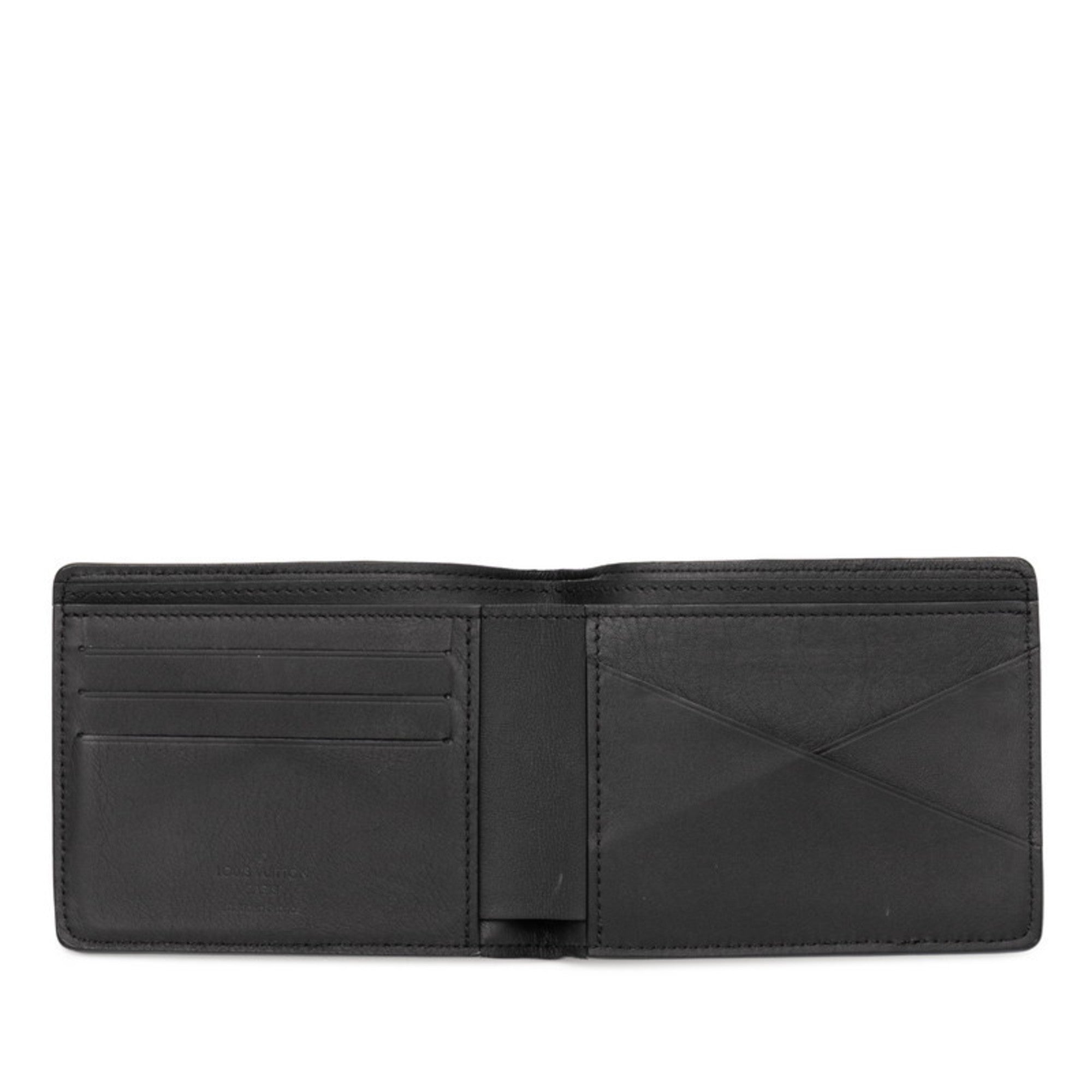 Louis Vuitton Black Multi-Color Noir Leather Wallet (Bi-Fold) (Pre-Owned)