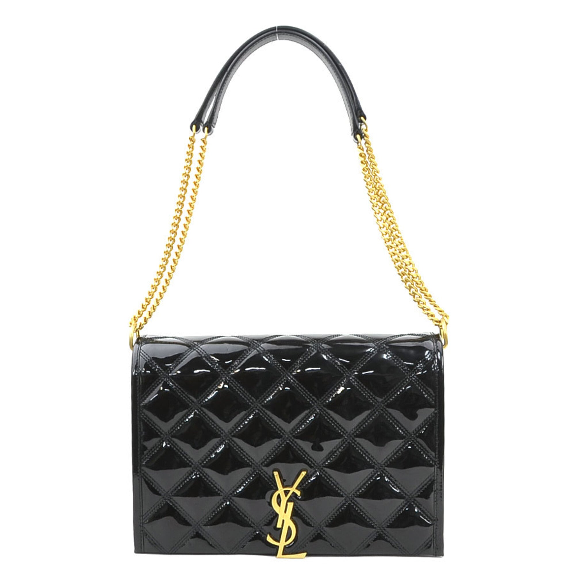 Saint Laurent Black Patent Leather Shoulder Bag (Pre-Owned)