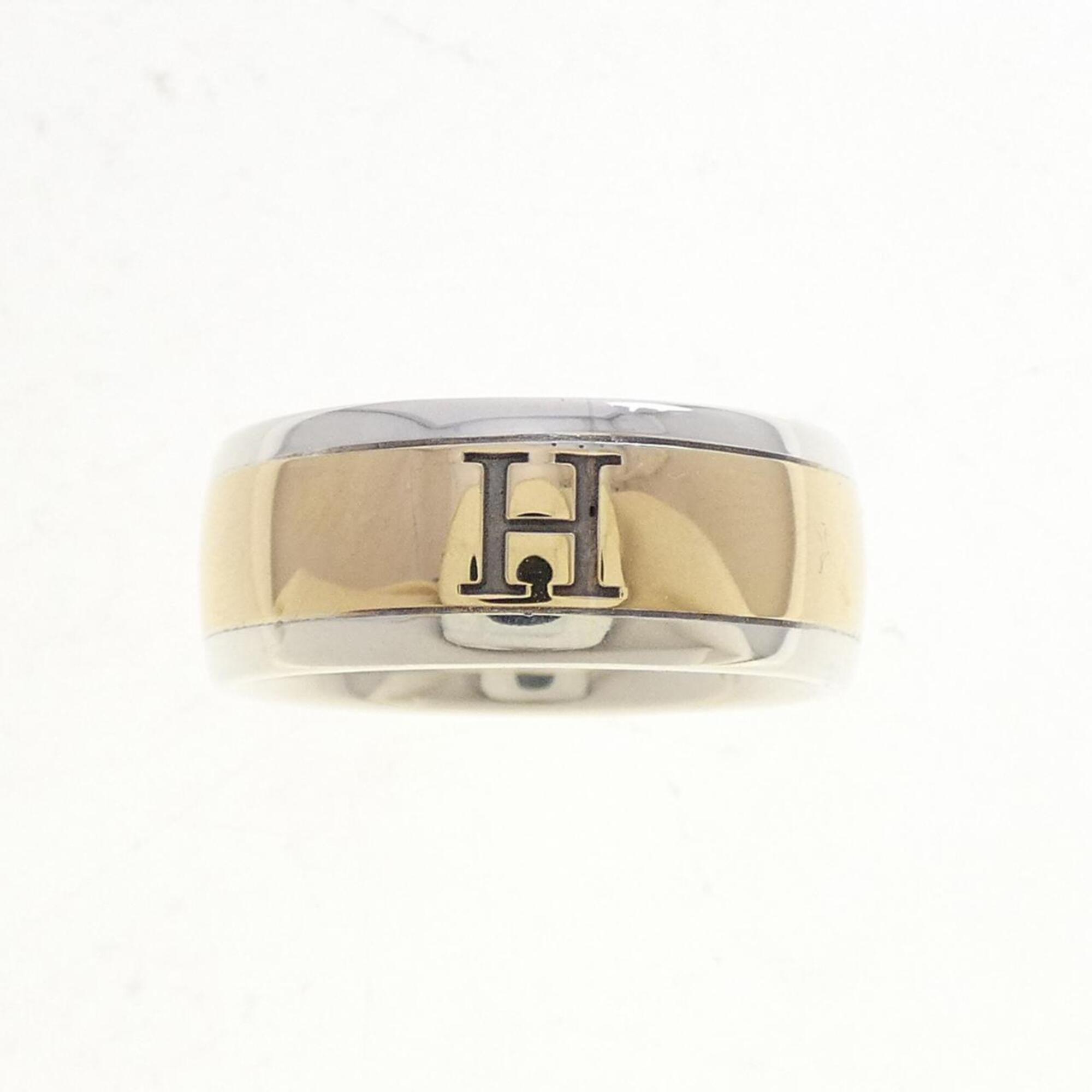 Hermes Yellow Gold (18K) Silver 925 Band Ring (Pre-Owned)