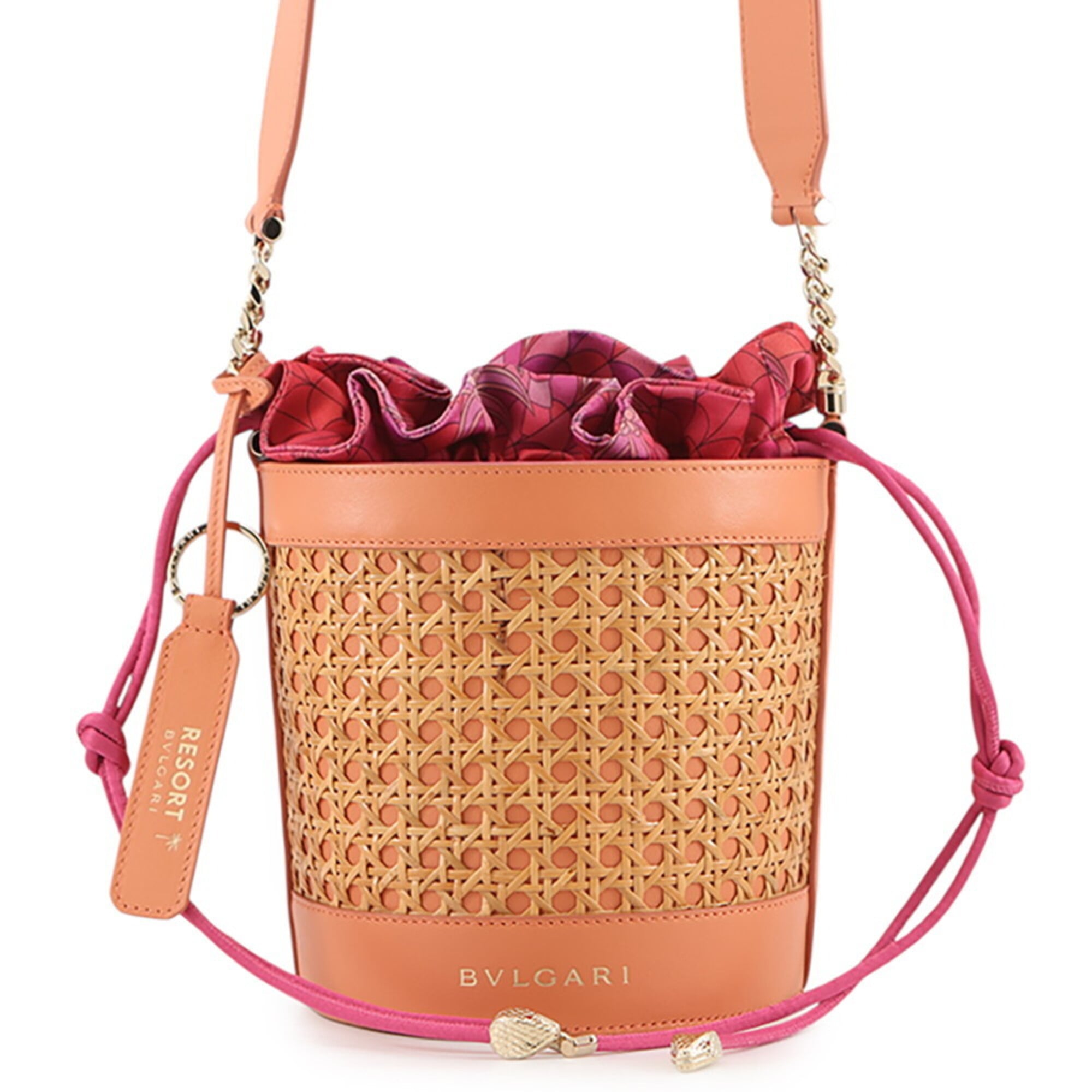 Bvlgari Orange Leather Handbag Shoulder Bag (Pre-Owned)