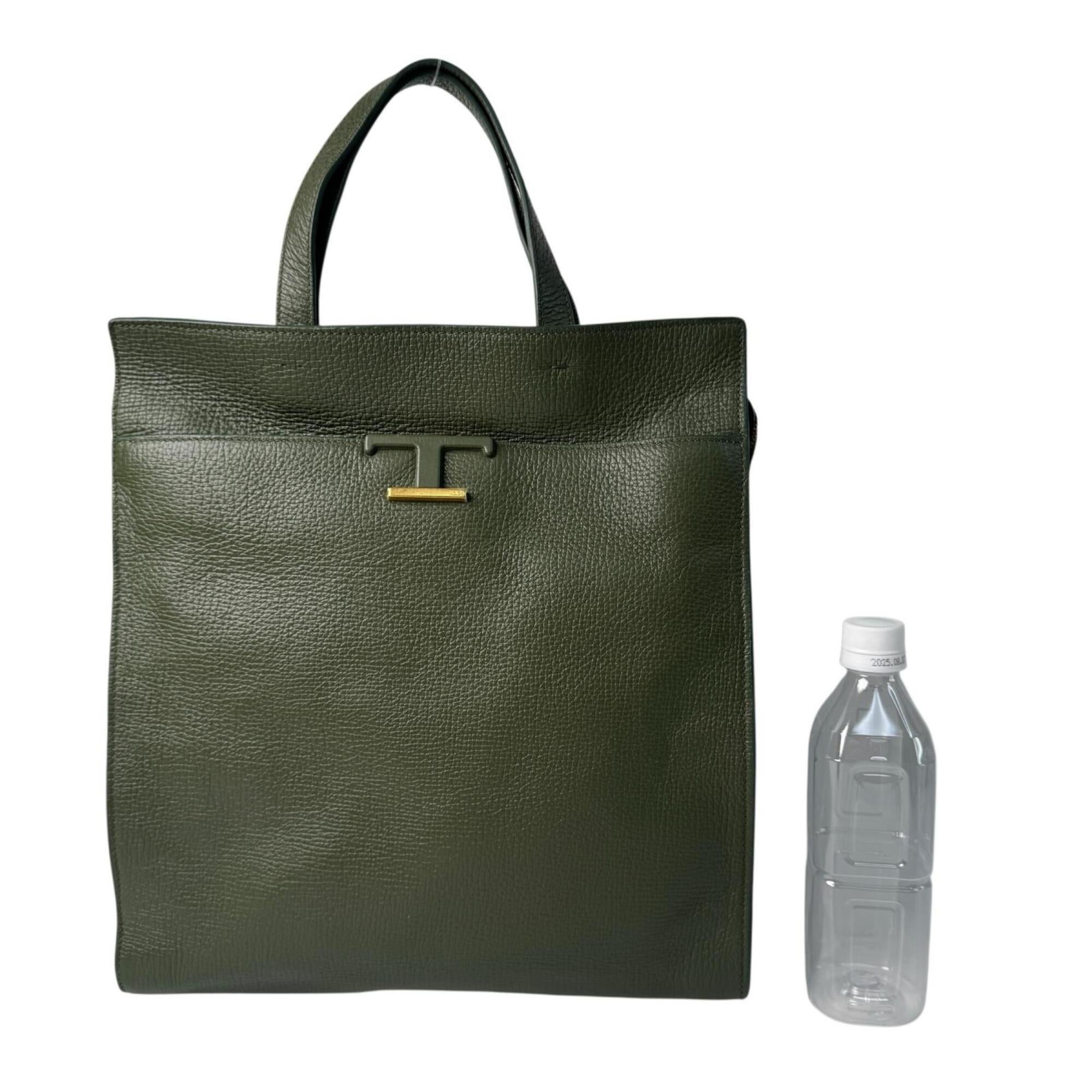 Tod's Green Leather Shoulder Bag Tote Bag (Pre-Owned)
