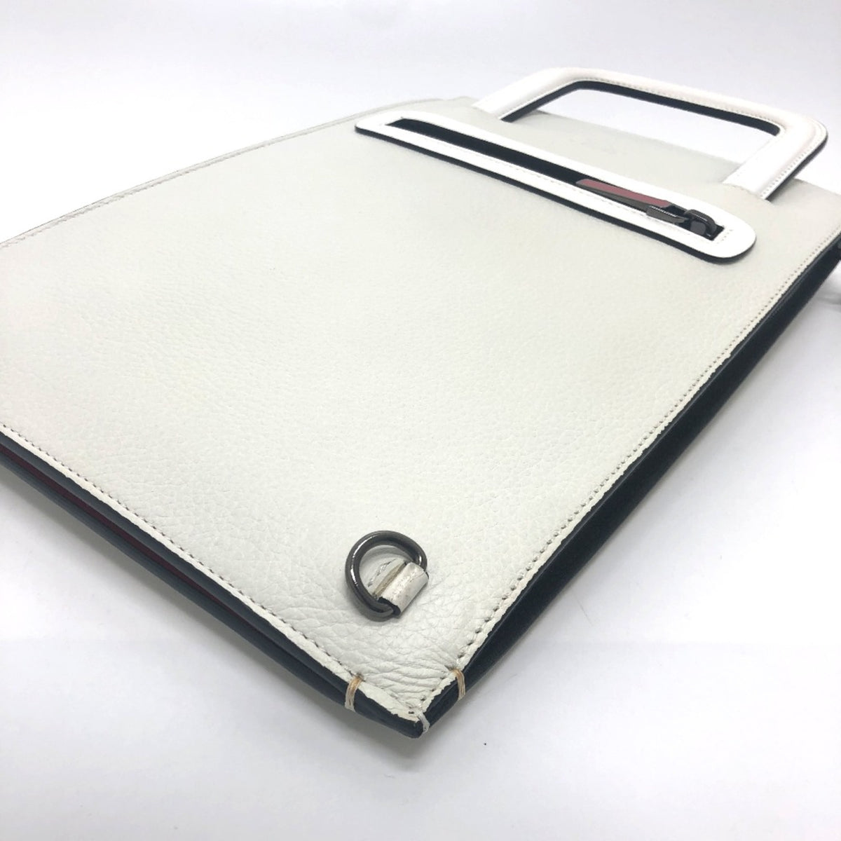 Christian Louboutin White Leather Tote Bag (Pre-Owned)