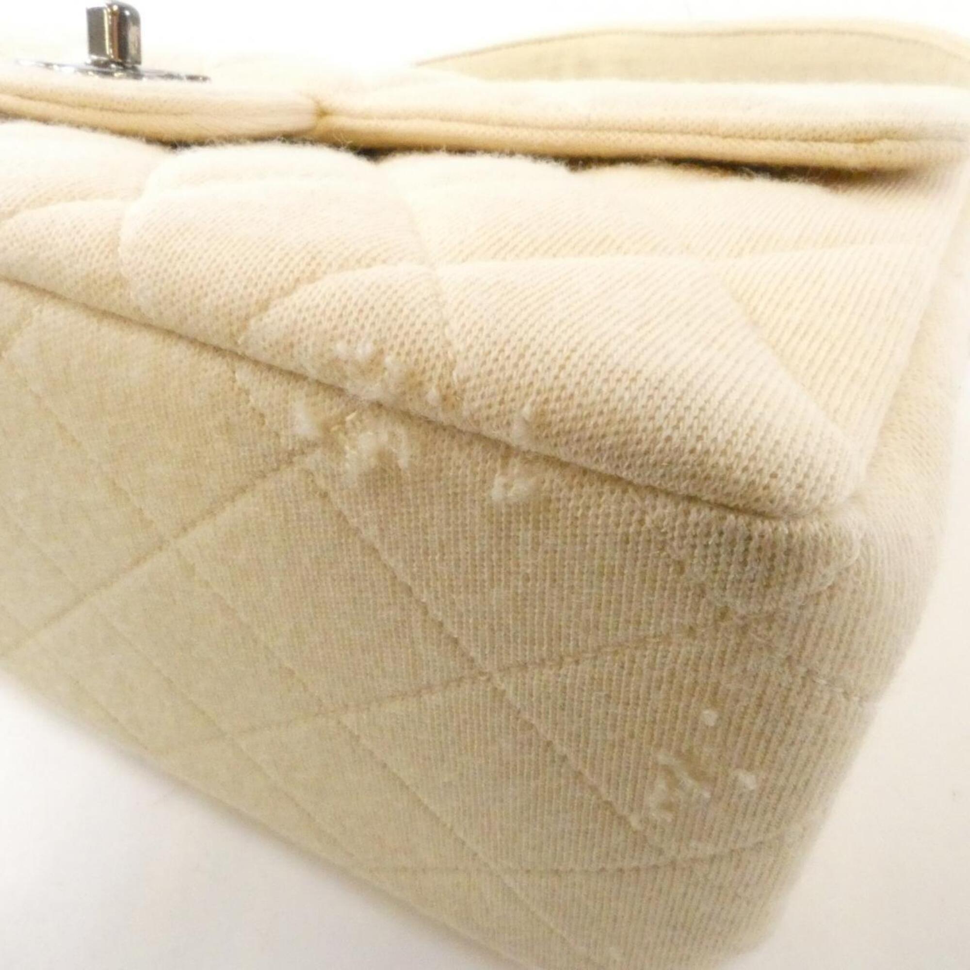 Chanel Ivory Canvas Handbag (Pre-Owned)