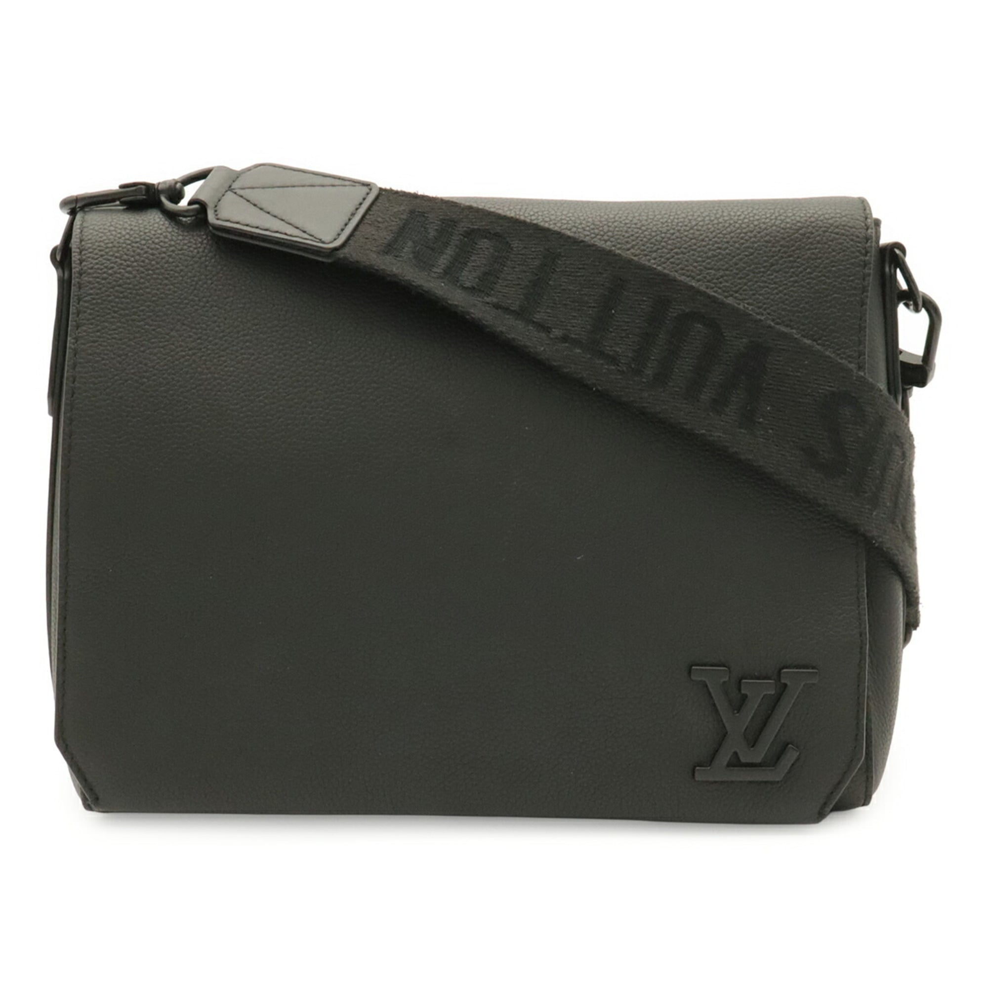 Louis Vuitton Black Noir Leather Shoulder Bag (Pre-Owned)