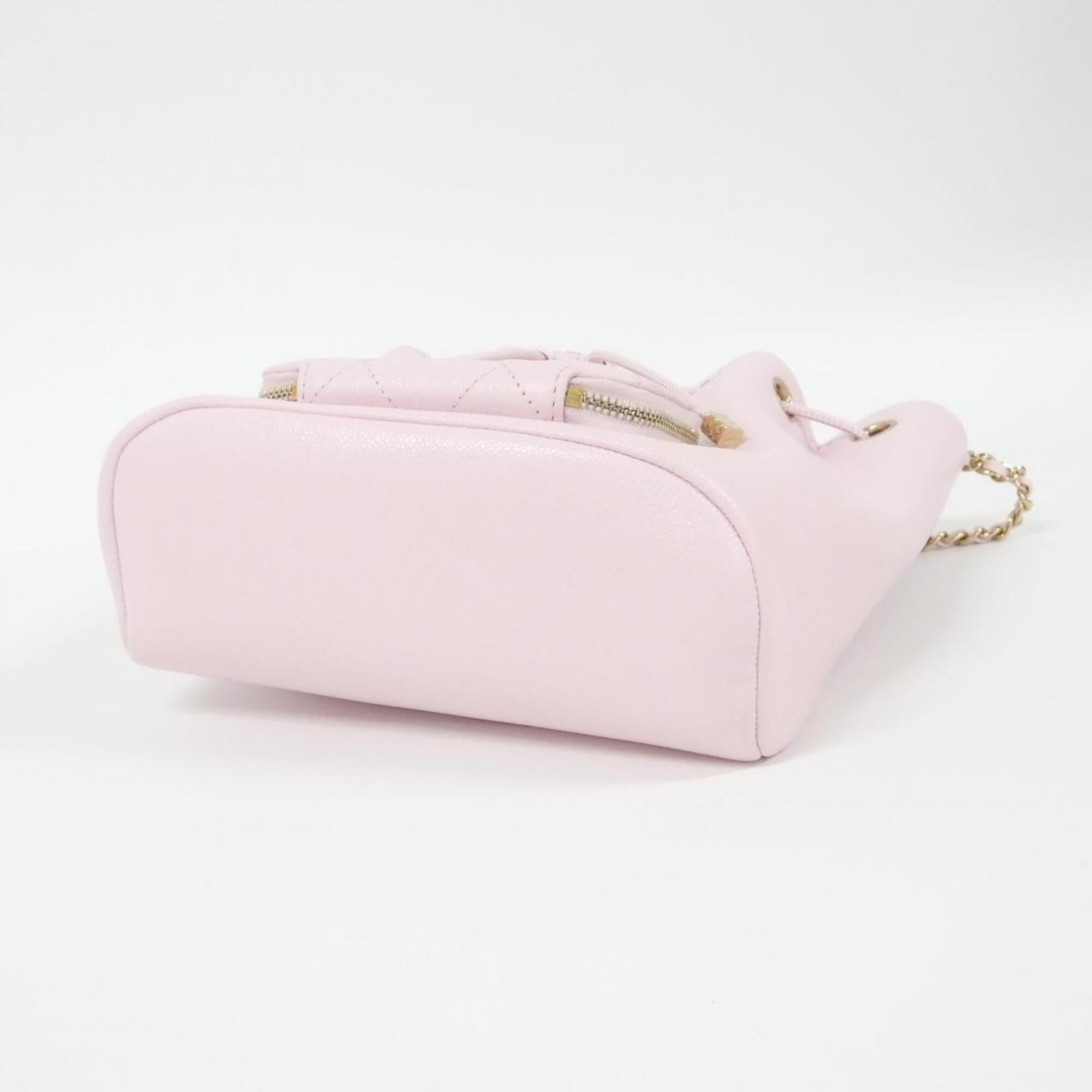Chanel Pink Grained Calfskin Shoulder Bag (Pre-Owned)