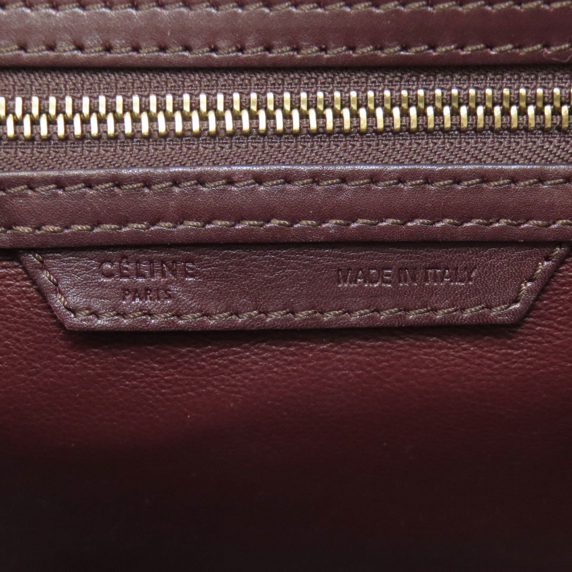 Celine Brown Khaki Canvas Leather Handbag (Pre-Owned)