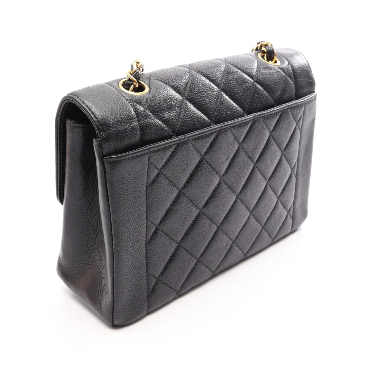 Chanel Black Grained Calfskin Handbag Shoulder Bag (Pre-Owned)