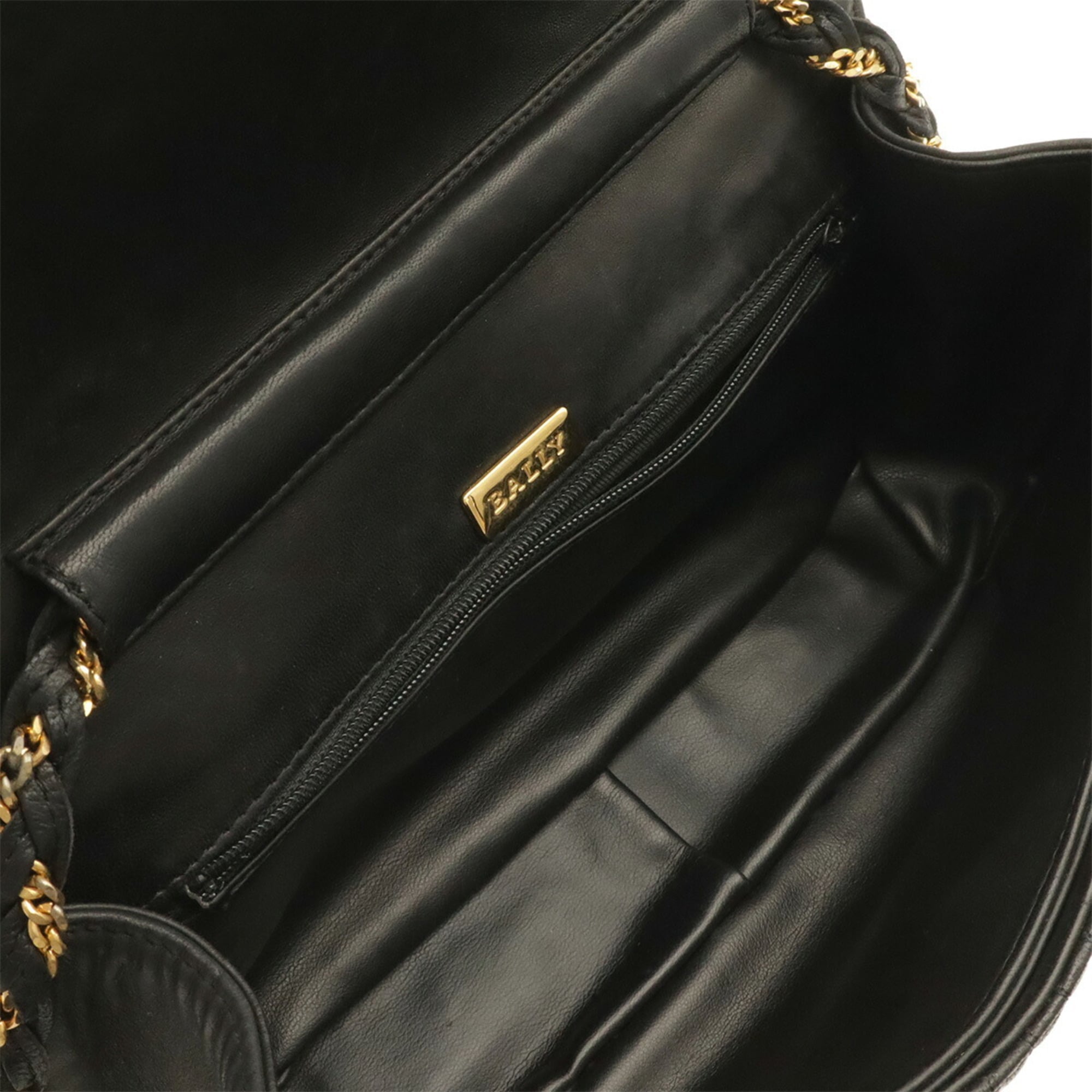 Bally Black Leather Pochette Shoulder Bag (Pre-Owned)
