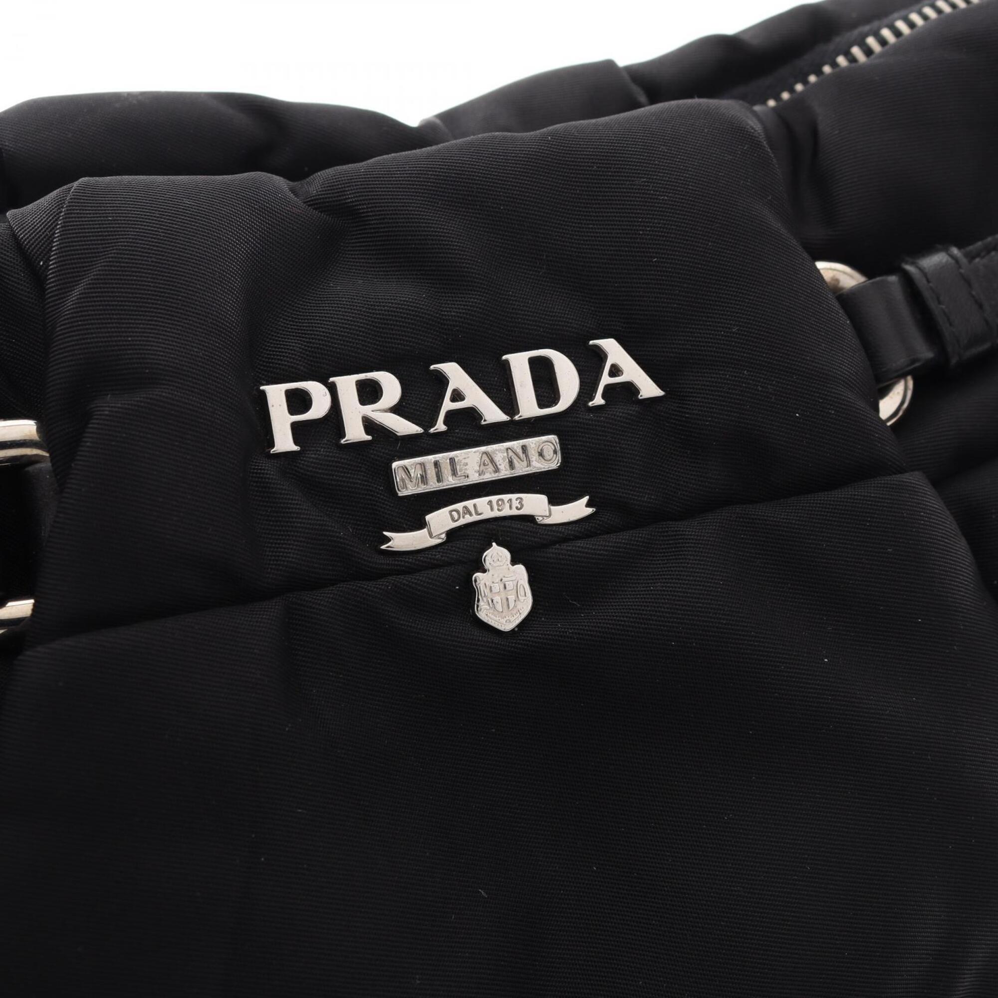 Prada Black Nylon Handbag Shoulder Bag (Pre-Owned)