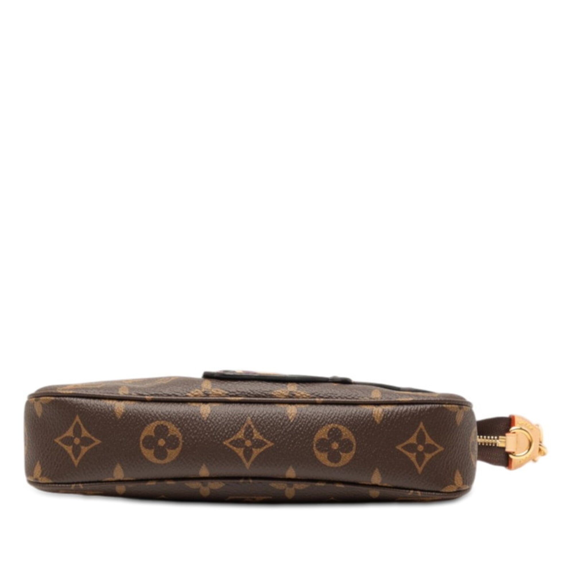 Louis Vuitton Monogram Panda Brown Pvc Leather Handbag Pochette (Pre-Owned)