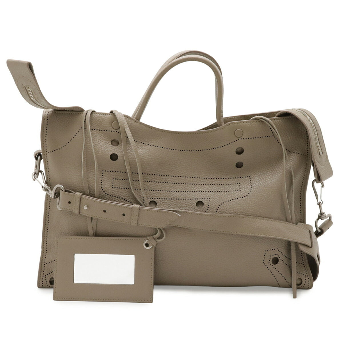 Balenciaga Grayish Leather Handbag Shoulder Bag (Pre-Owned)