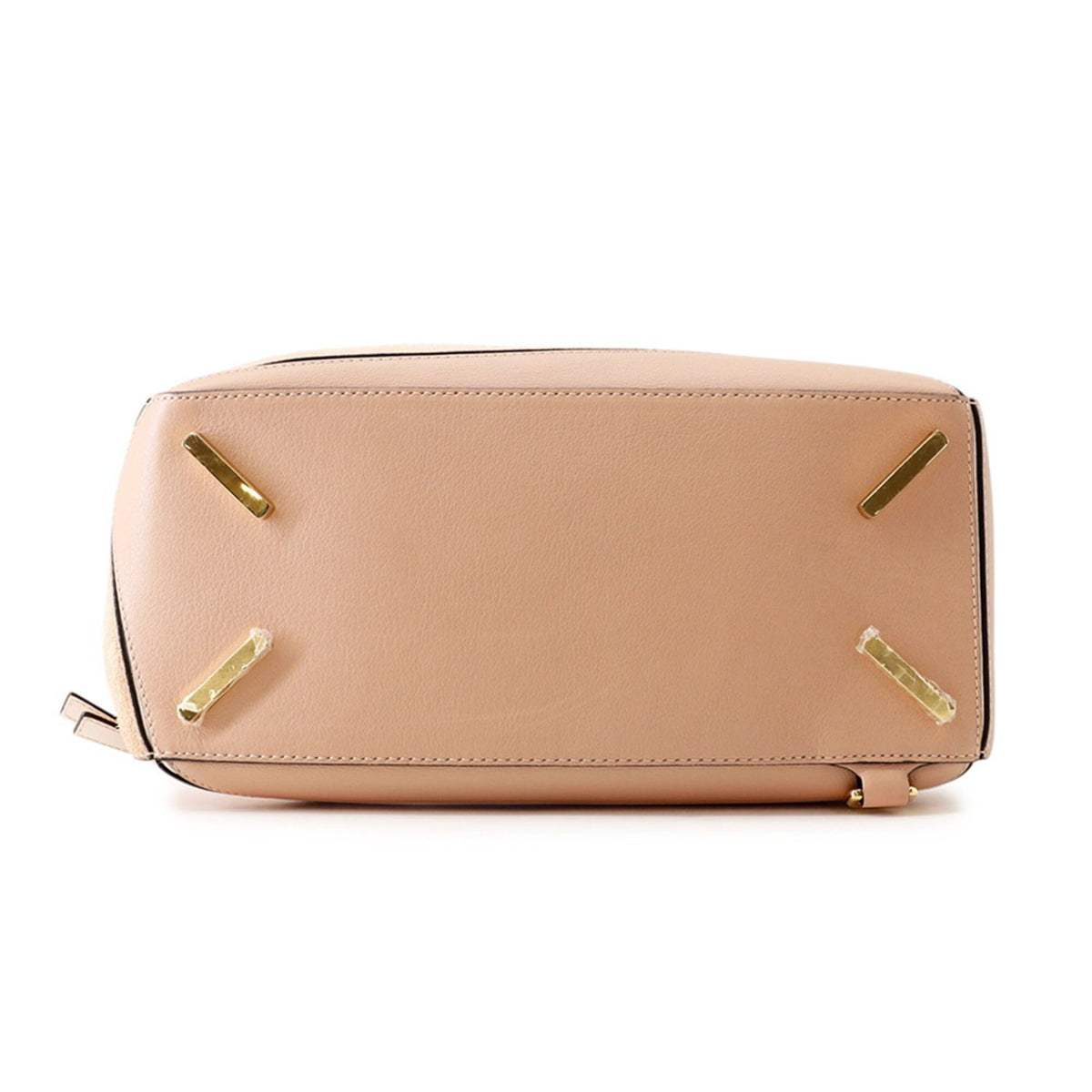 Loewe Pink Pink Beige Suede Leather Handbag Shoulder Bag (Pre-Owned)
