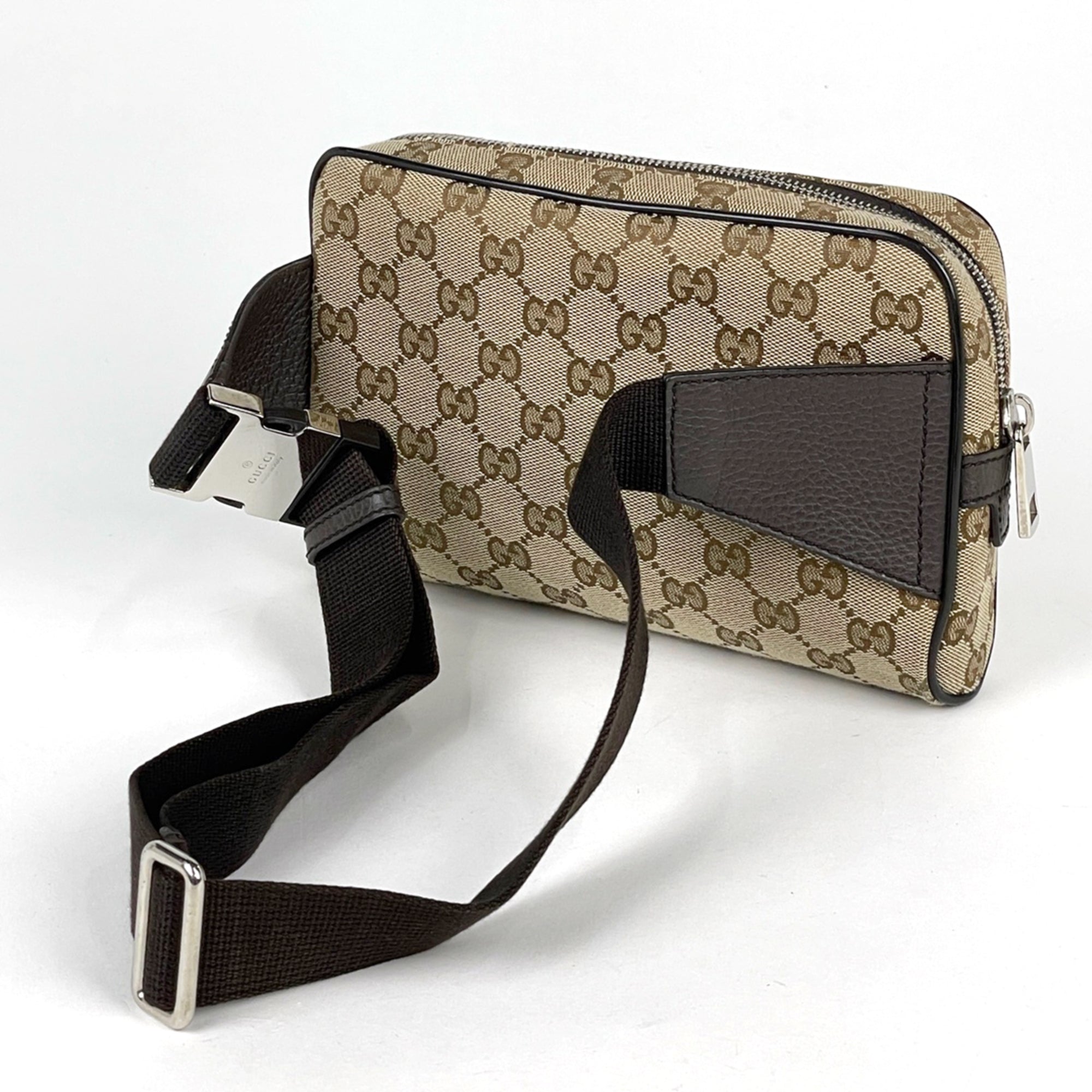Gucci Gg Canvas Brown Gg Canvas Sling Bag (Pre-Owned)
