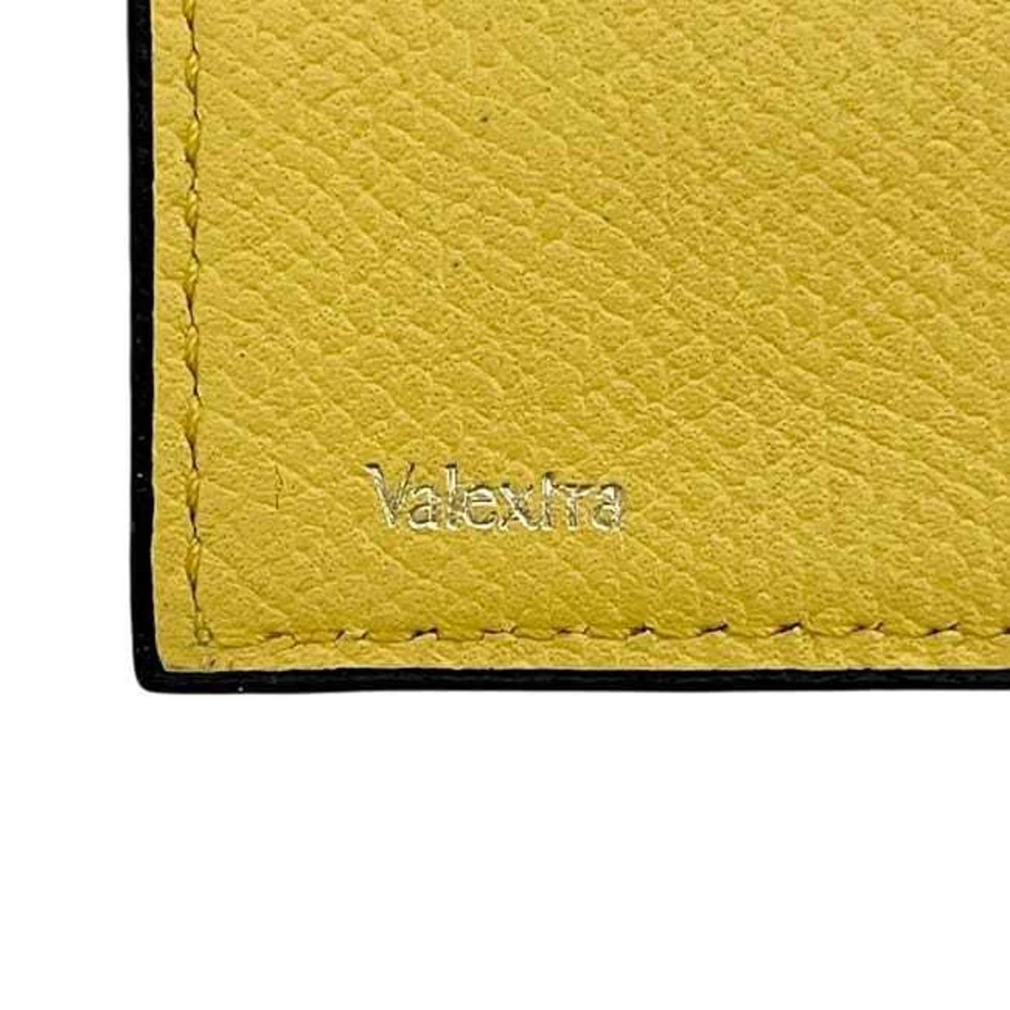 Valextra Yellow Leather Long Wallet (Bi-Fold) (Pre-Owned)