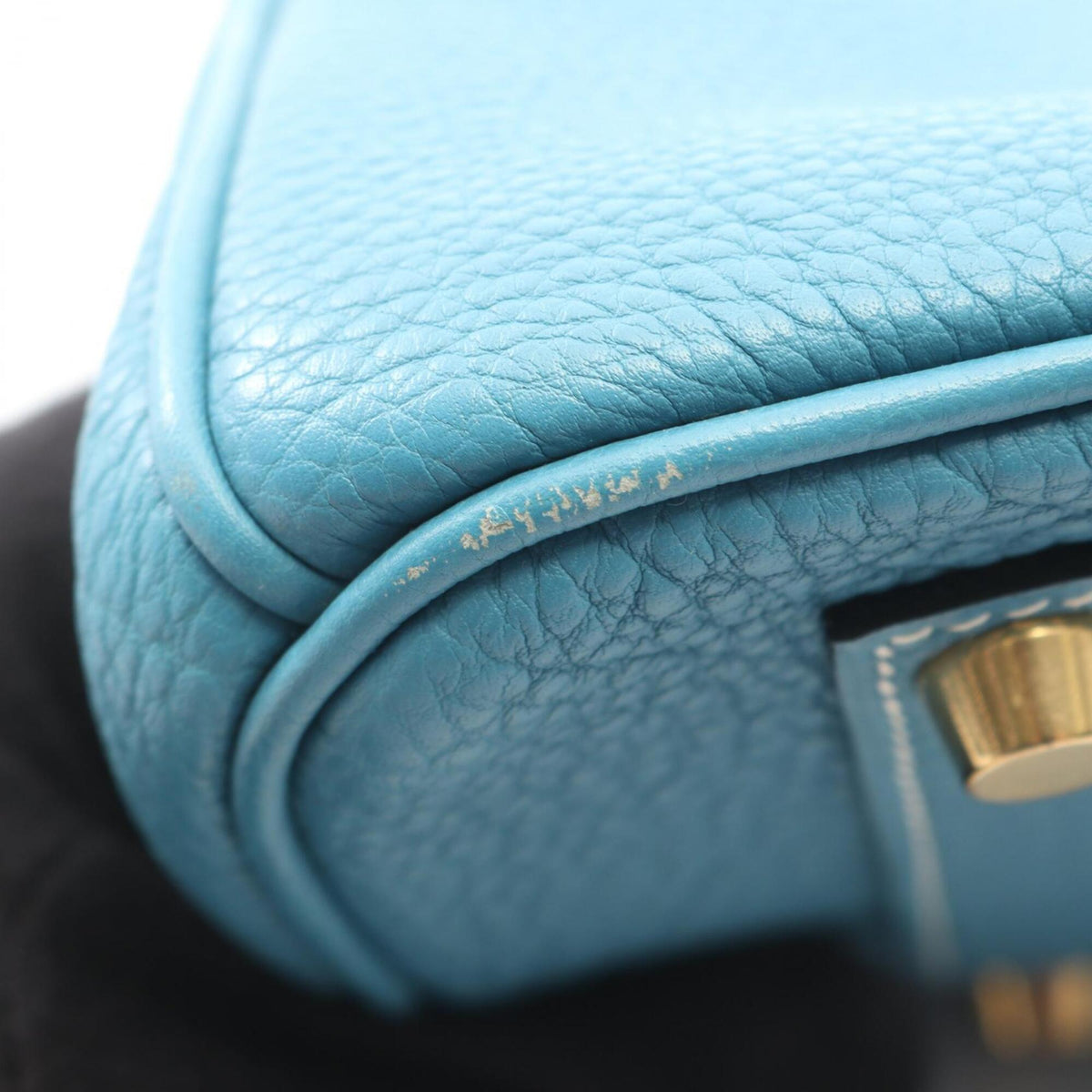 Hermes Blue Togo Leather Handbag (Pre-Owned)