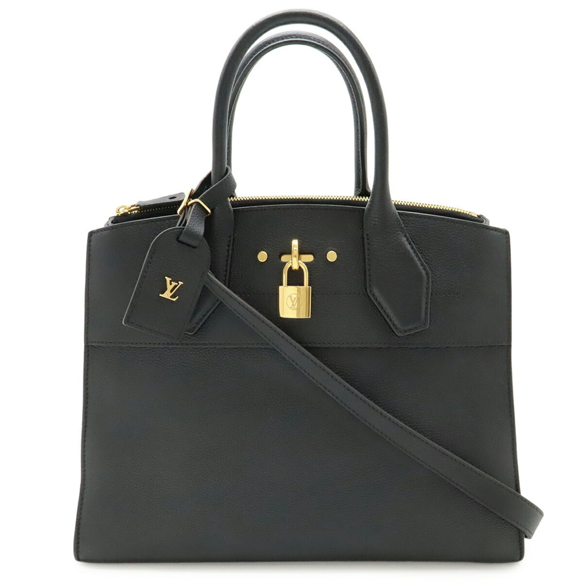 Louis Vuitton Taurillon Black Noir Leather Handbag Shoulder Bag (Pre-Owned)