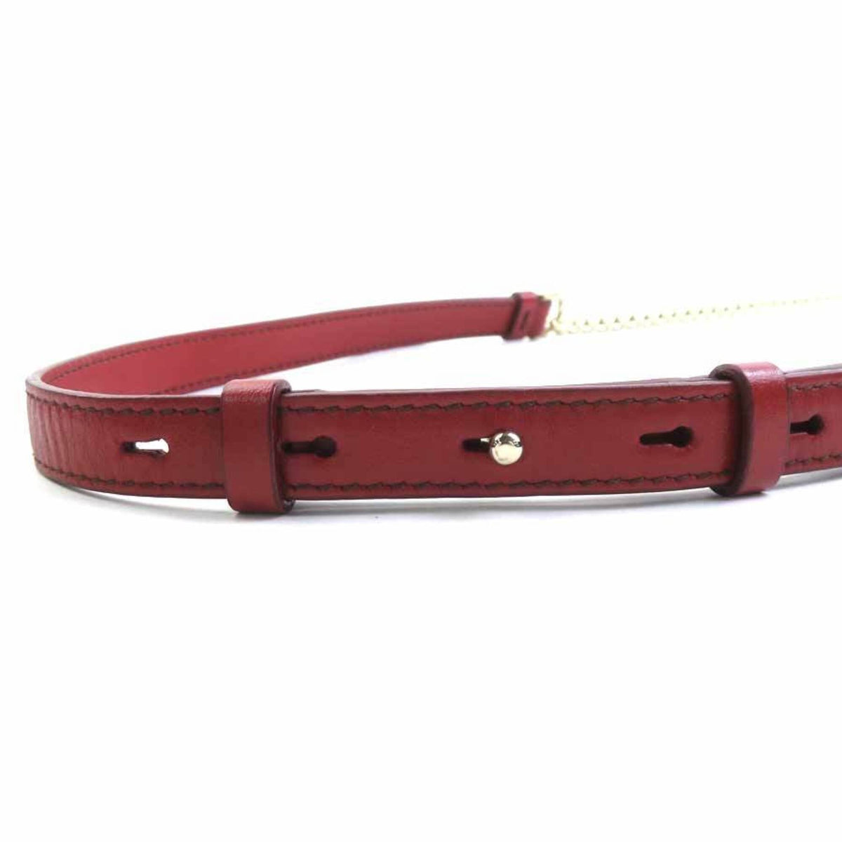 Salvatore Ferragamo Pink Red Color Leather Shoulder Bag (Pre-Owned)