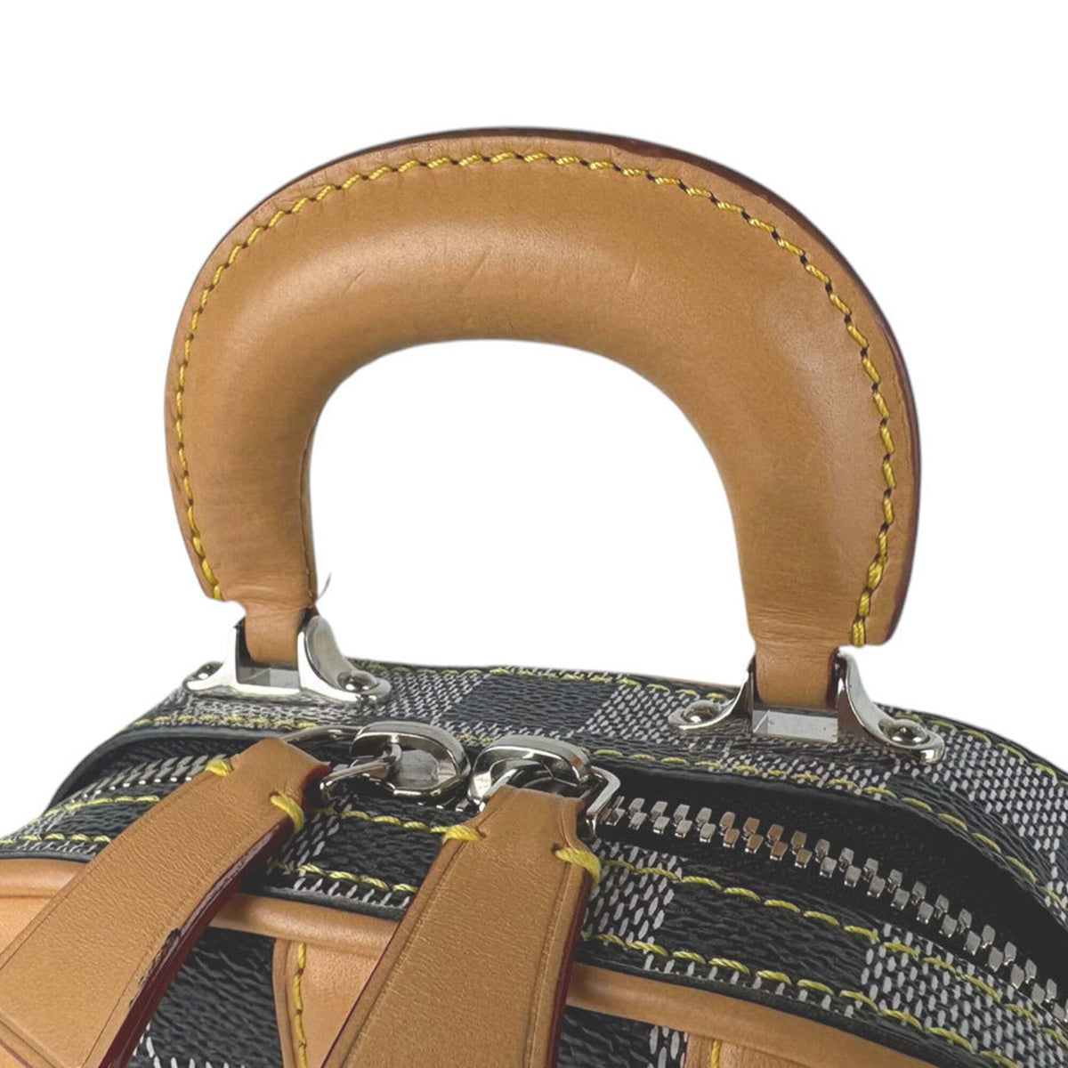 Louis Vuitton Black Brown Damier Canvas Shoulder Bag (Pre-Owned)