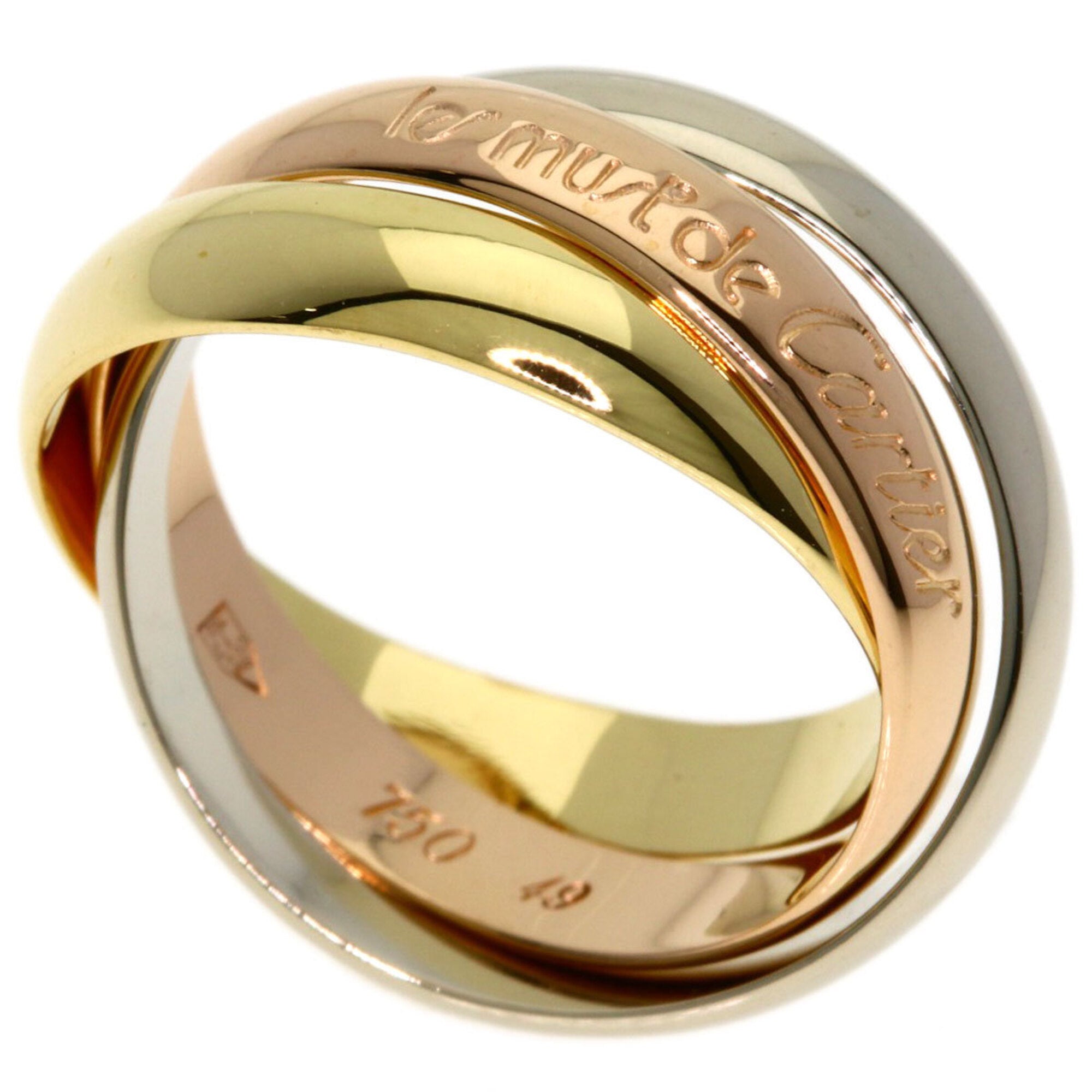 Cartier Trinity Yellow Gold (18K) Pink Gold (18K) White Gold (18K) Band Ring (Pre-Owned)