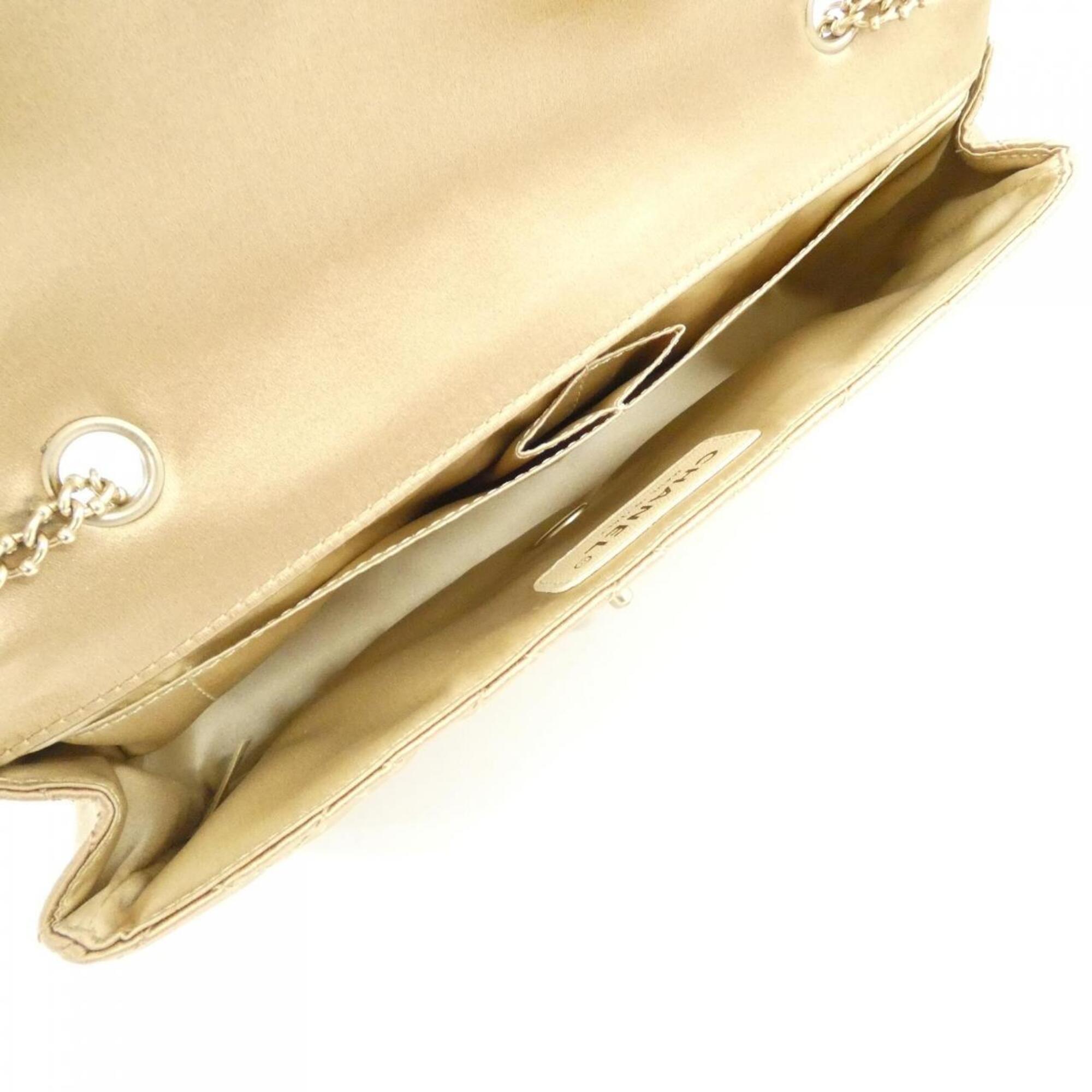 Chanel Gold Satin Shoulder Bag (Pre-Owned)