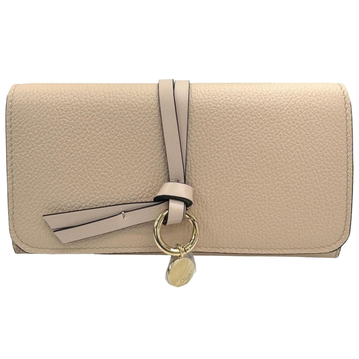 Chloé Beige Leather Long Wallet (Bi-Fold) (Pre-Owned)