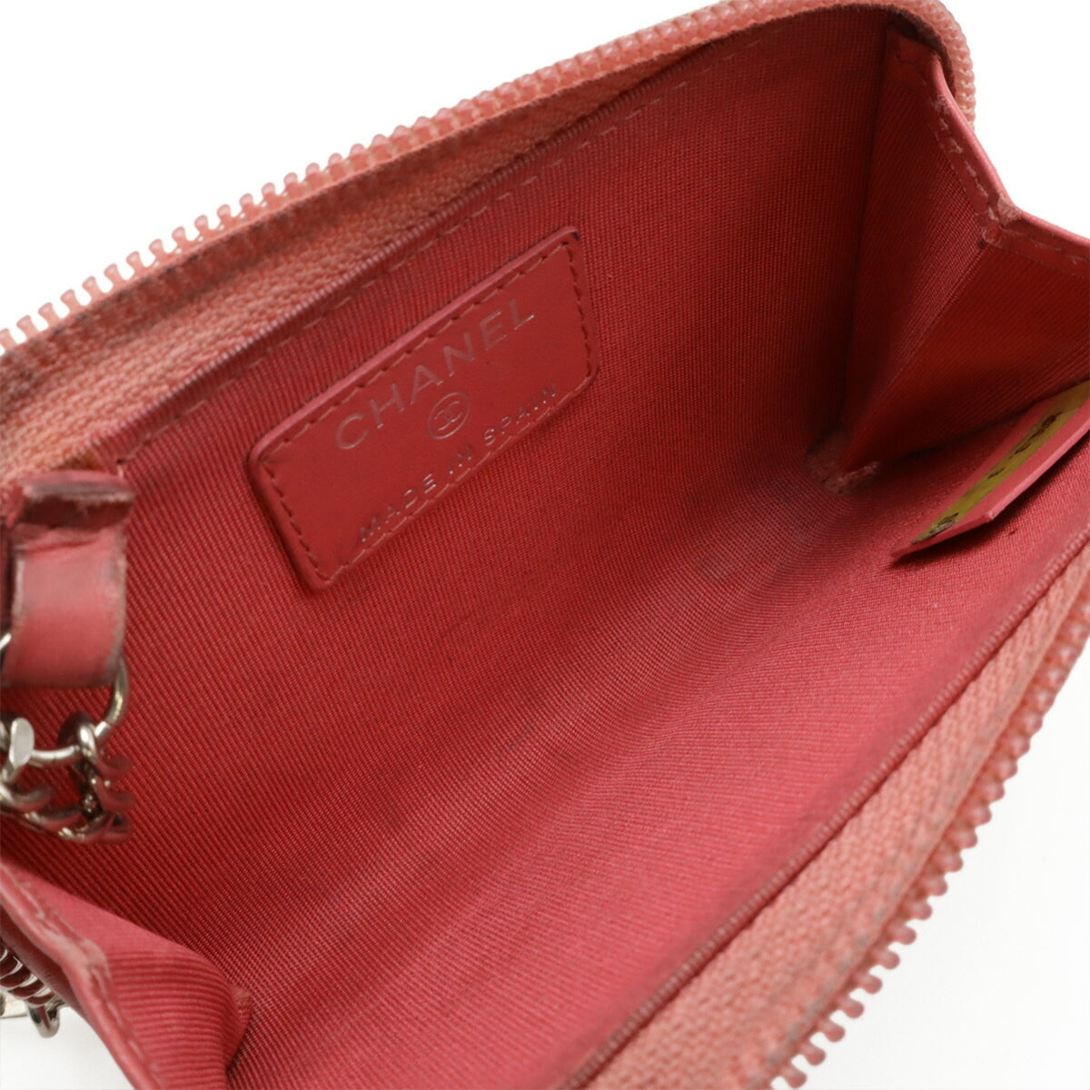Chanel Pink Grained Calfskin Coin Purse/Coin Case (Pre-Owned)