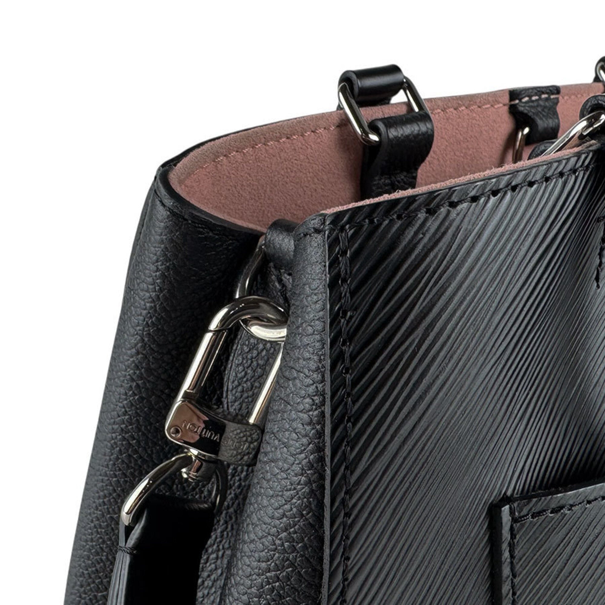 Louis Vuitton Noir Epi Leather Handbag Shoulder Bag (Pre-Owned)
