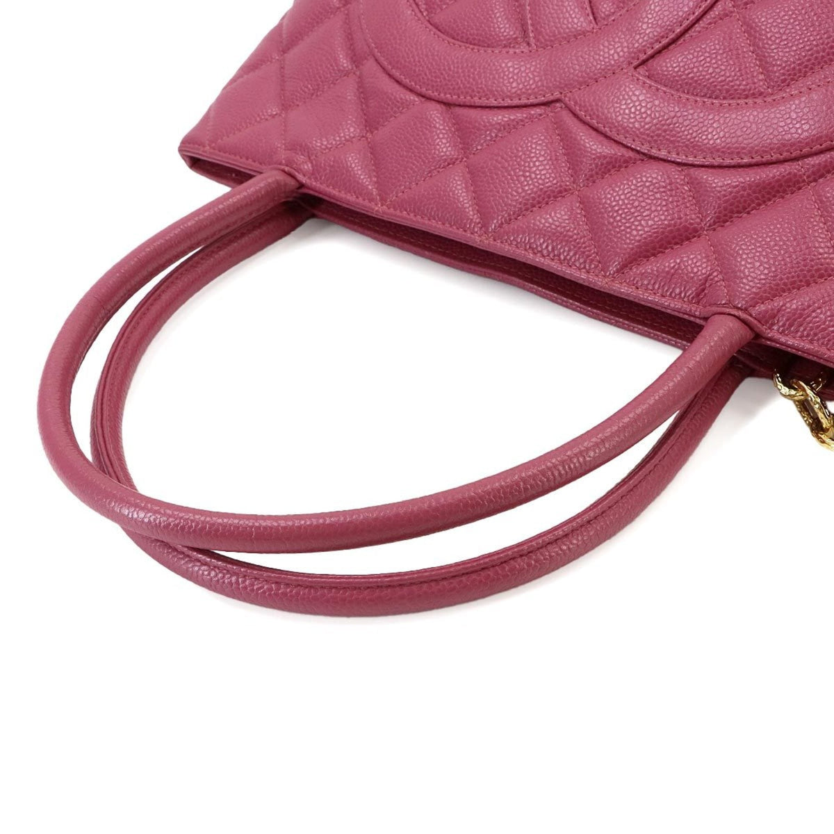Chanel Pink Grained Calfskin Handbag Tote Bag (Pre-Owned)