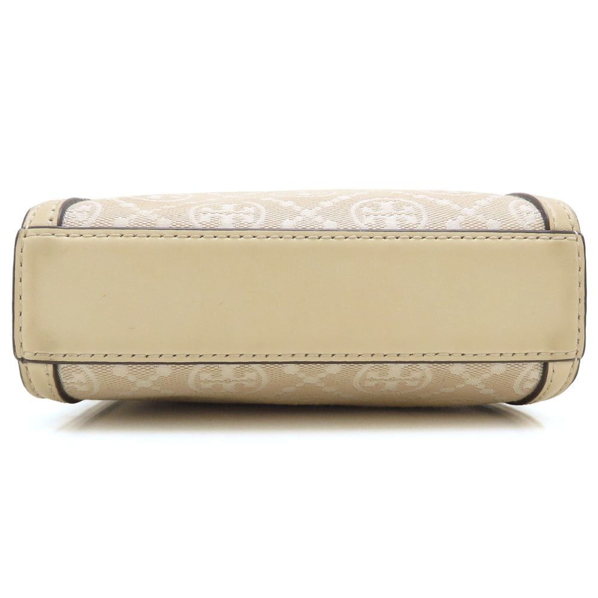 Tory Burch Brown Ivory Canvas Leather Shoulder Bag (Pre-Owned)